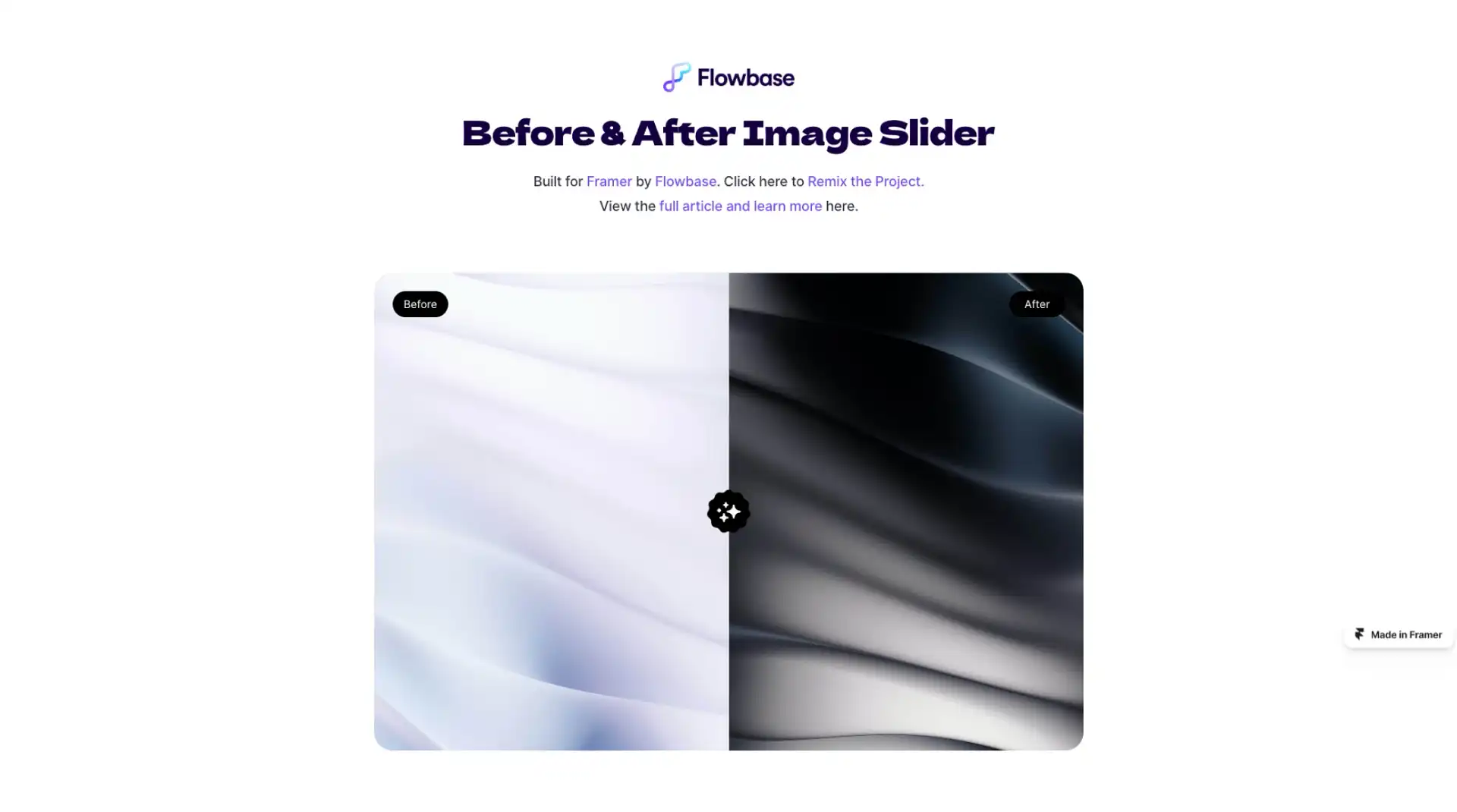 Before & After Image Slider