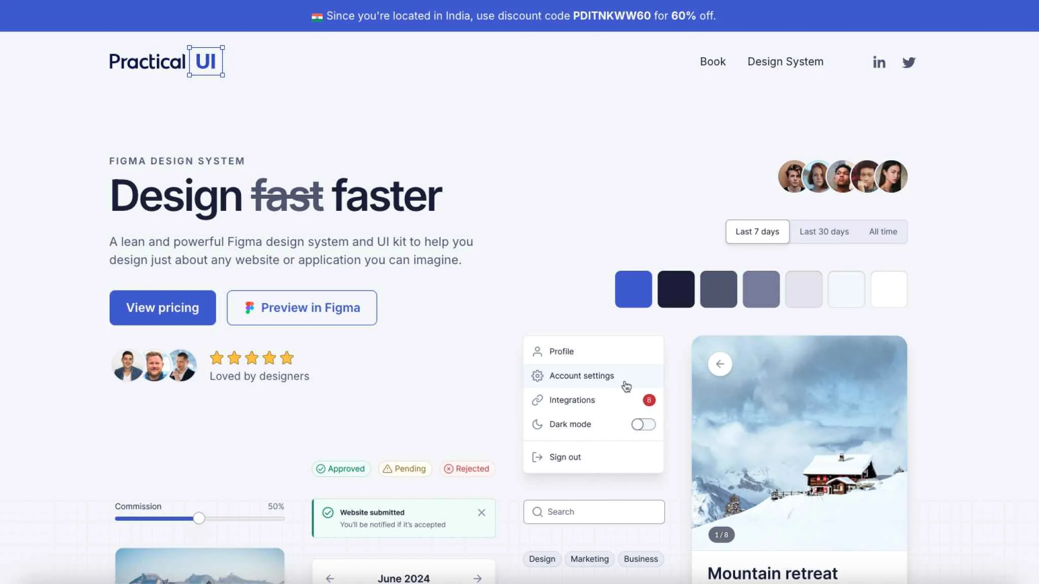 Practical UI – Figma UI kit and style variables