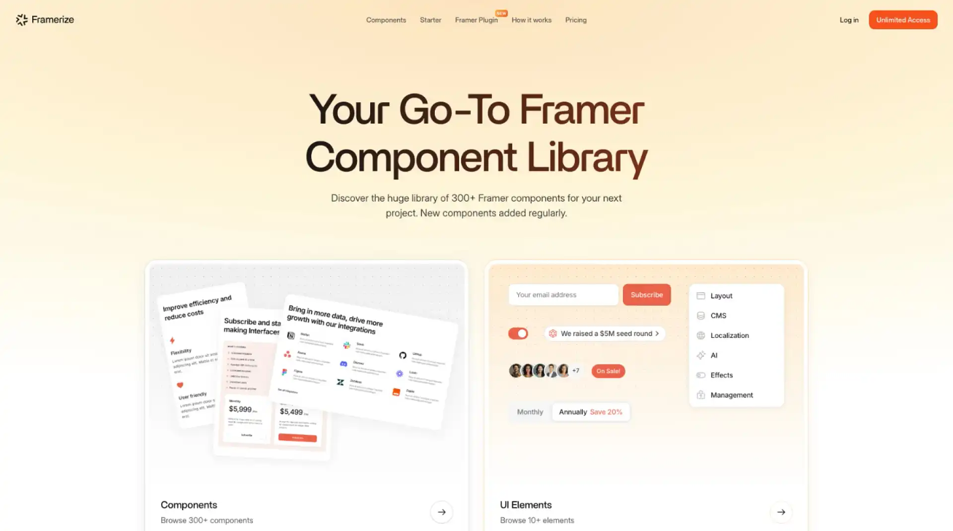 Framerize – Your Go-To Framer Component Library