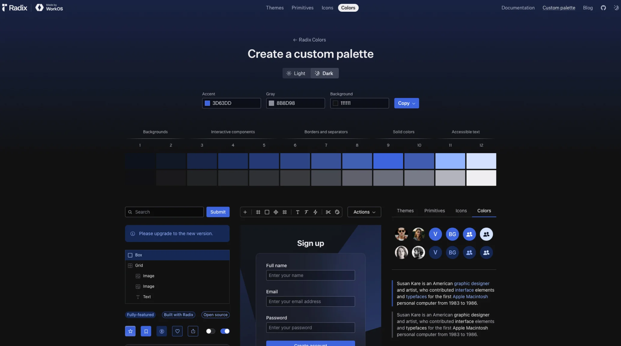 Radix Colors – Create a custom palette