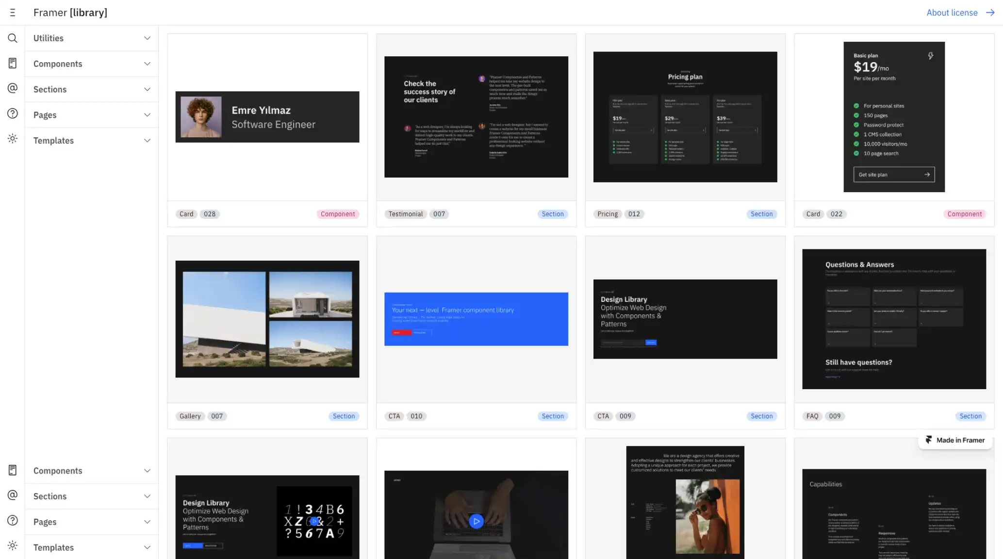 Relibrary – Framer Component Library