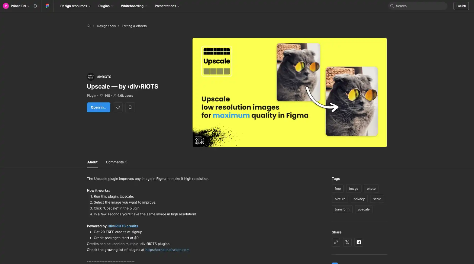 Upscale — Improve any image to make it high resolution