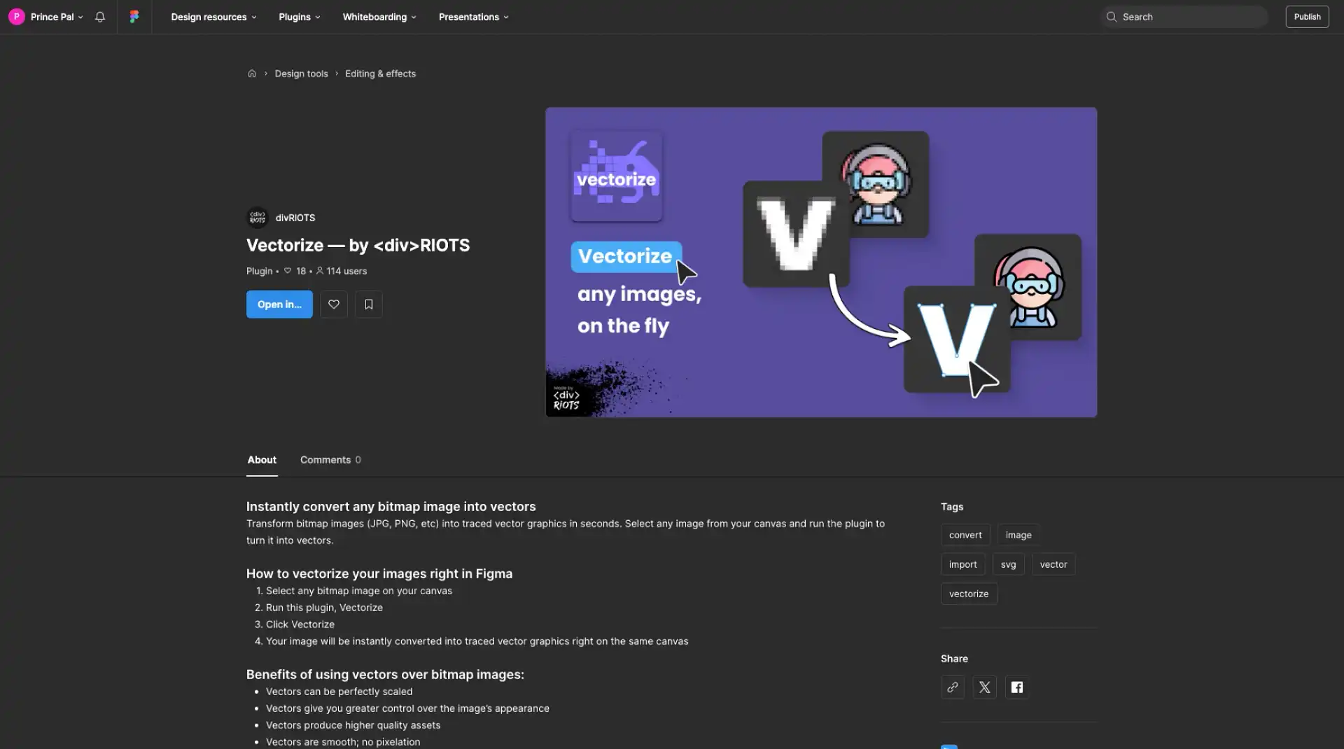 Vectorize — Convert any bitmap image into vectors