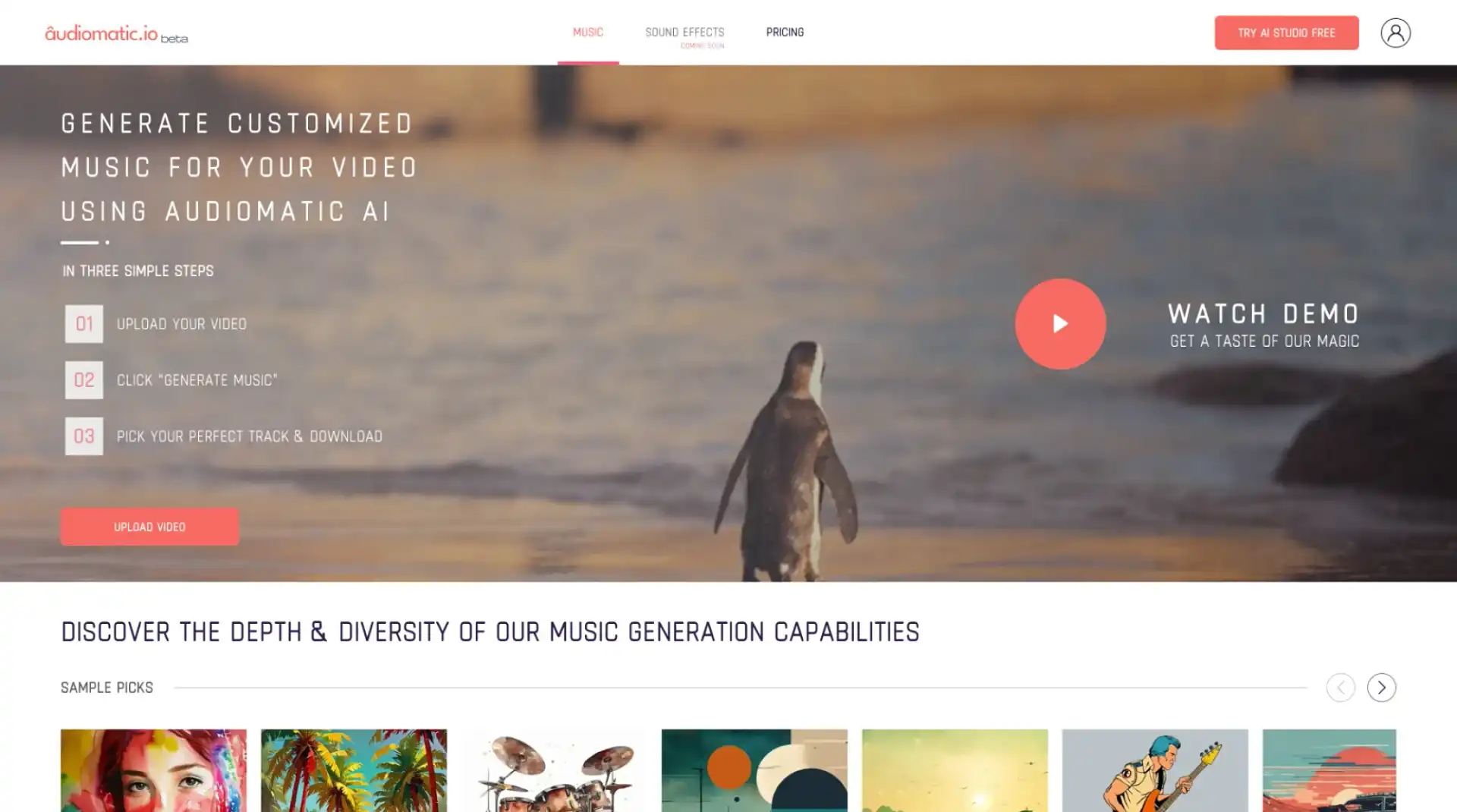 Audiomatic – Generate custom music for your video