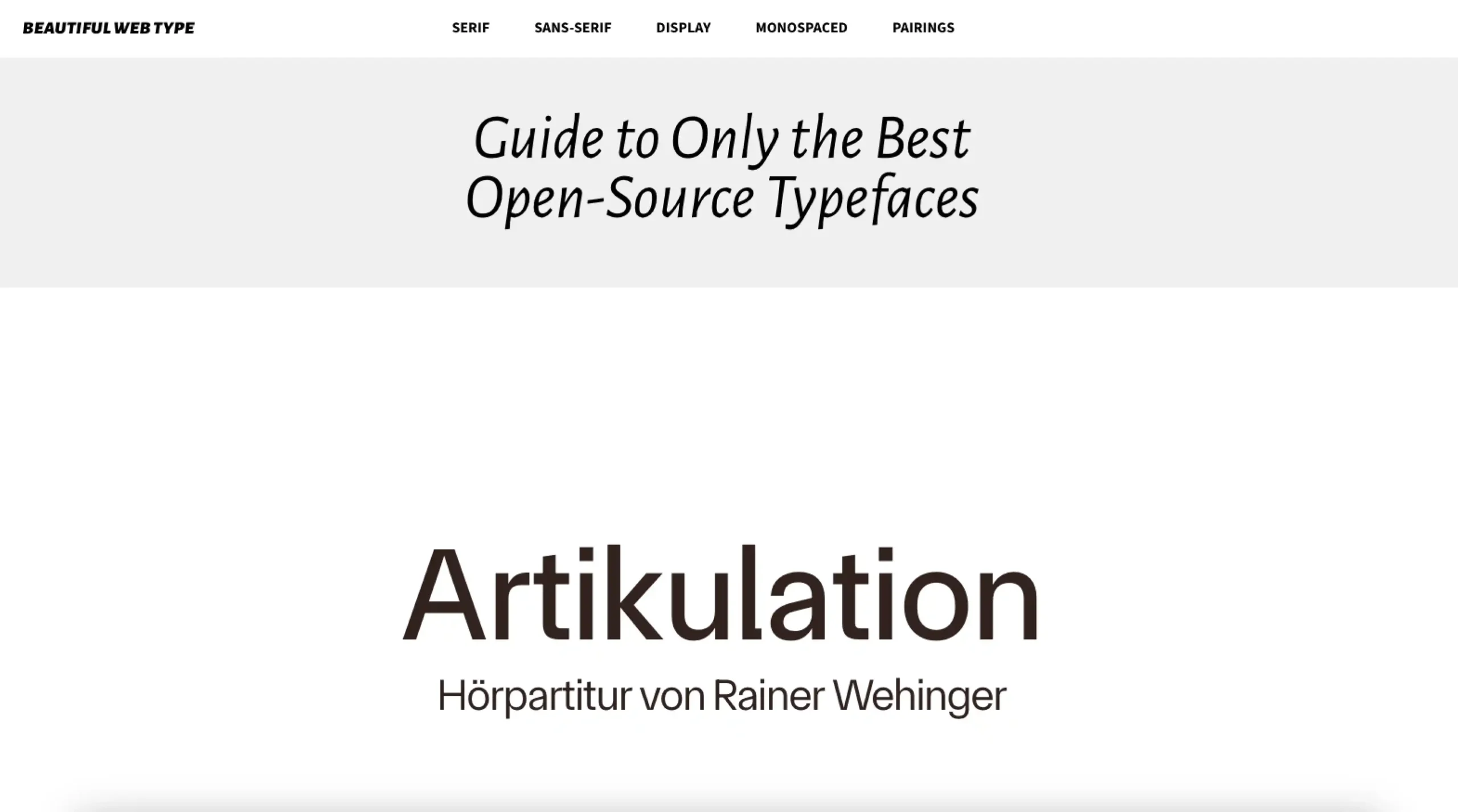 Beautiful Web Type