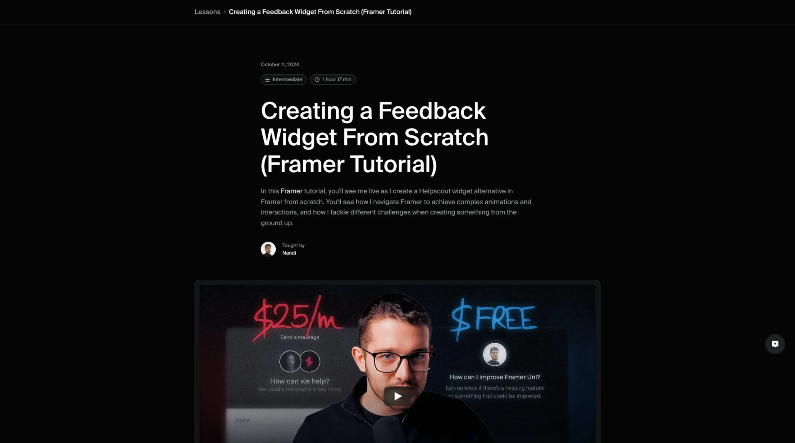 Creating a Feedback Widget From Scratch (Framer Tutorial)