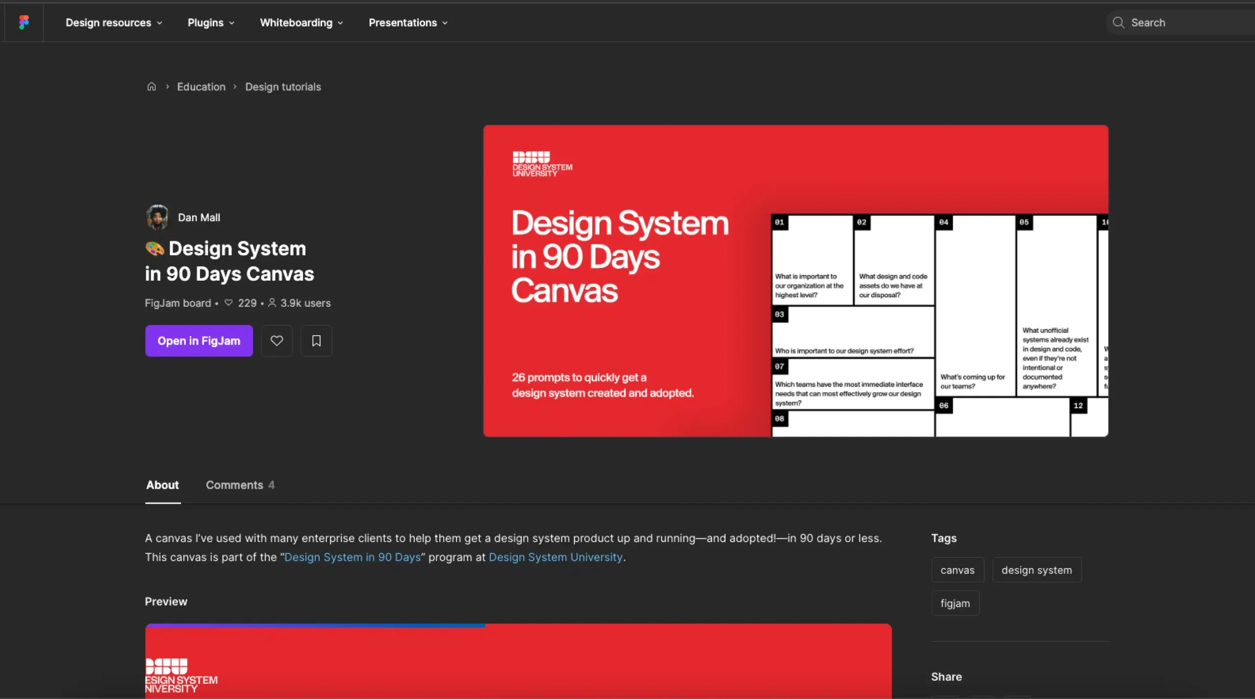 Design System in 90 Days Canvas