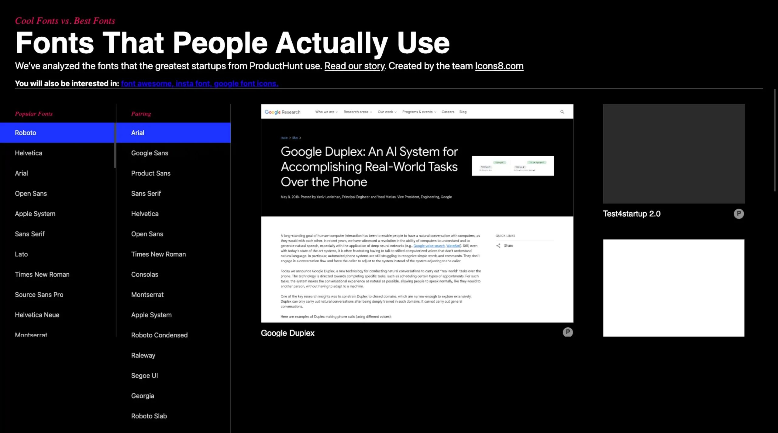 Fonts That People Actually Use