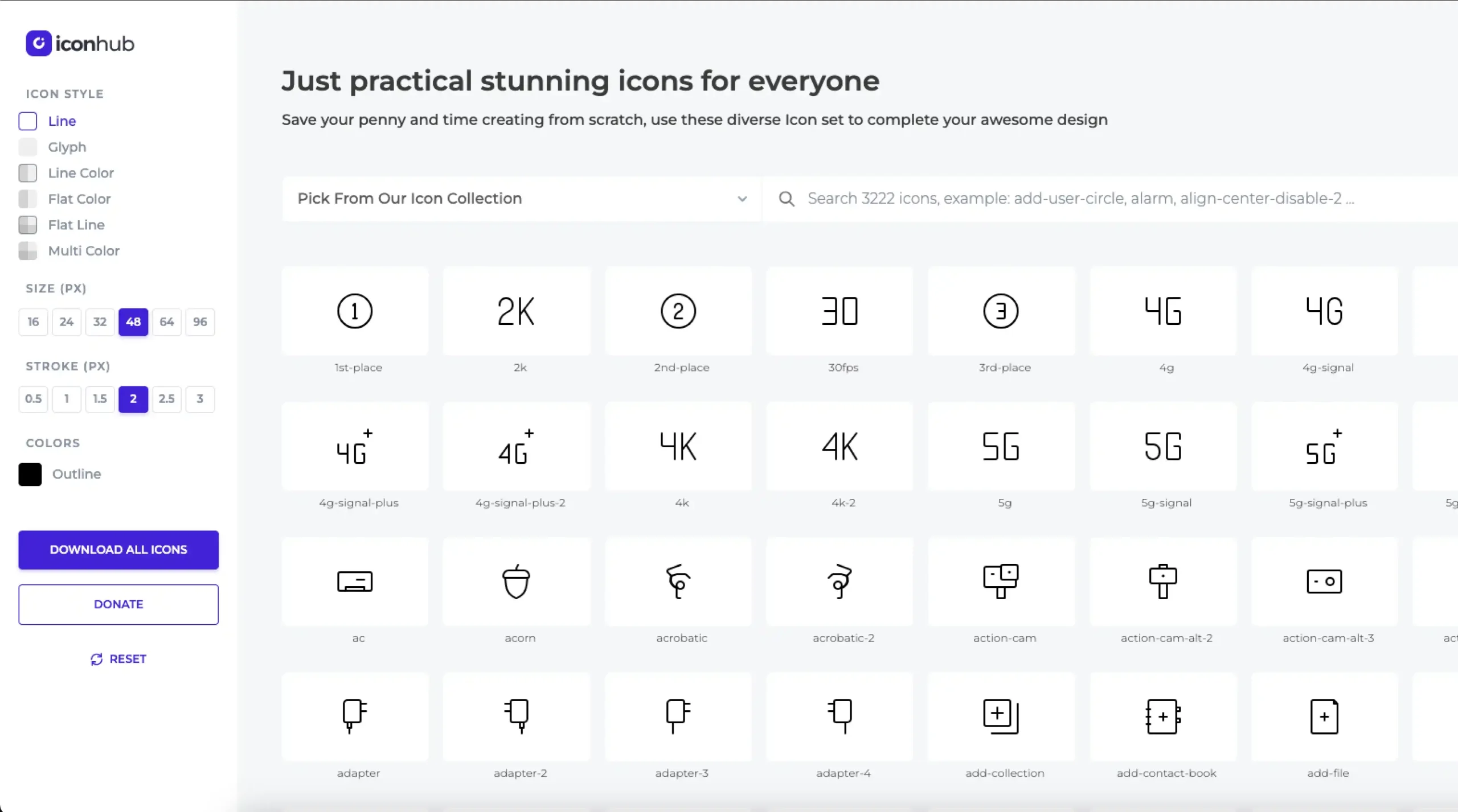 IconHub – Practical stunning icons for everyone
