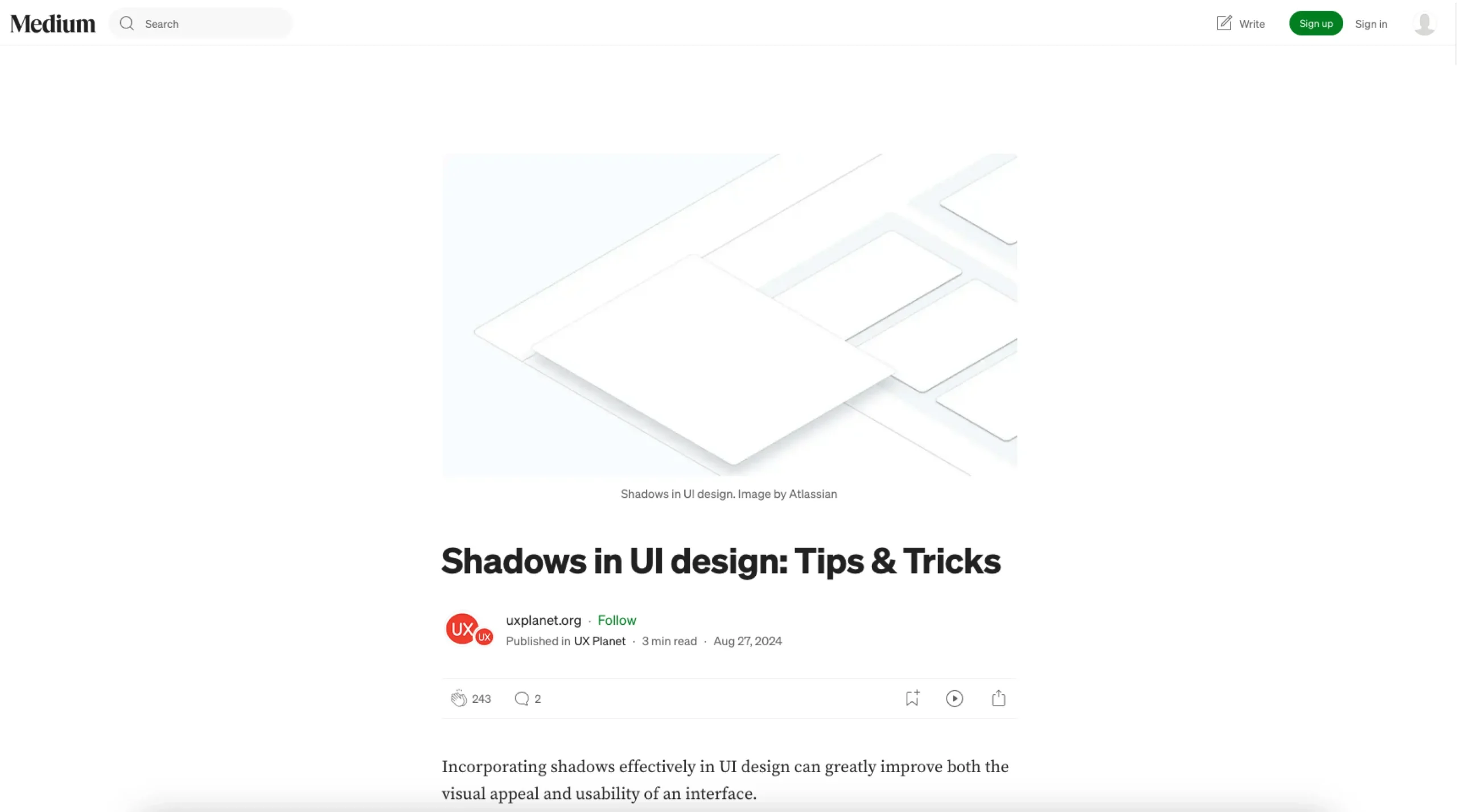 Shadows in UI design: Tips & Tricks