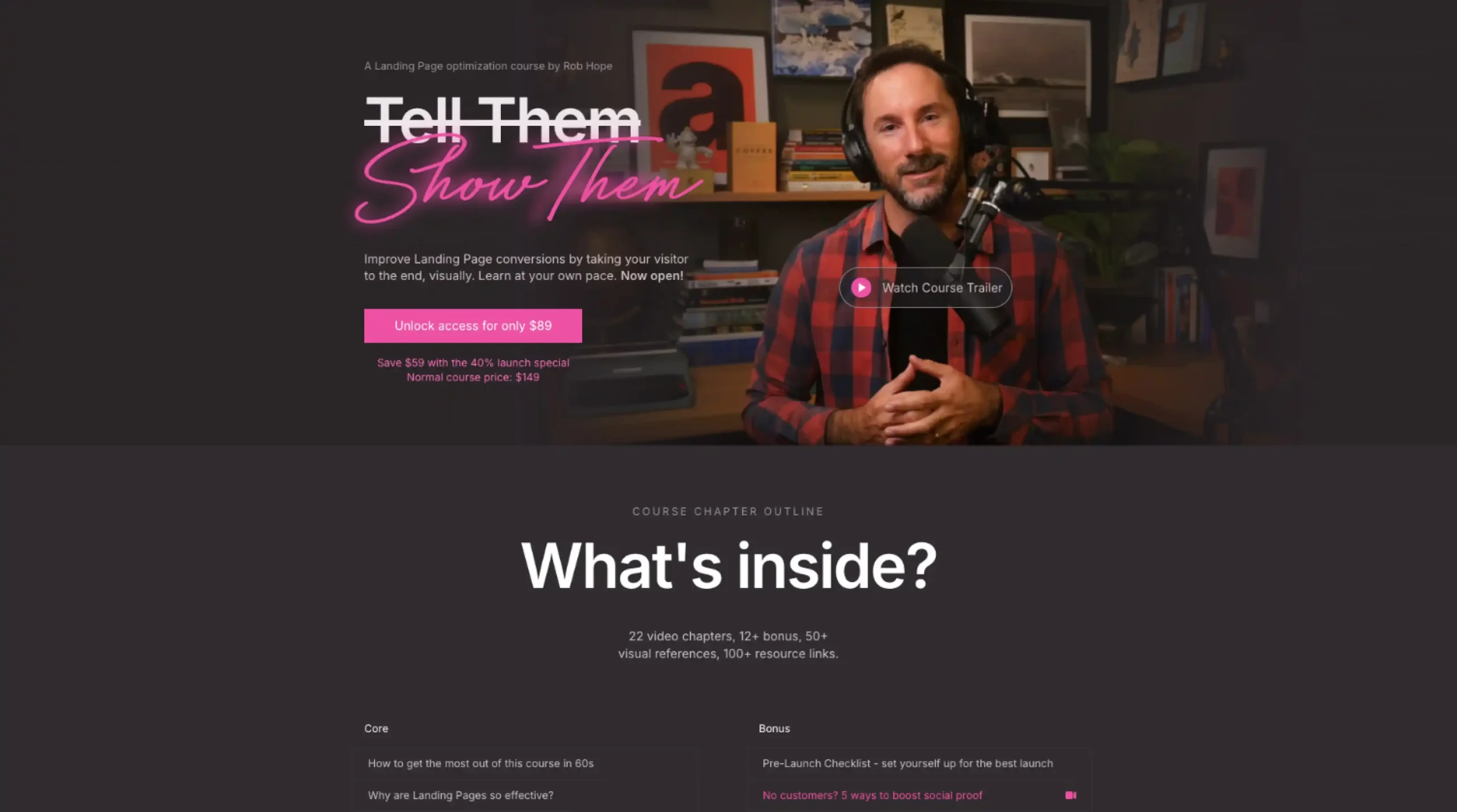 Show Them – A Landing Page optimization course