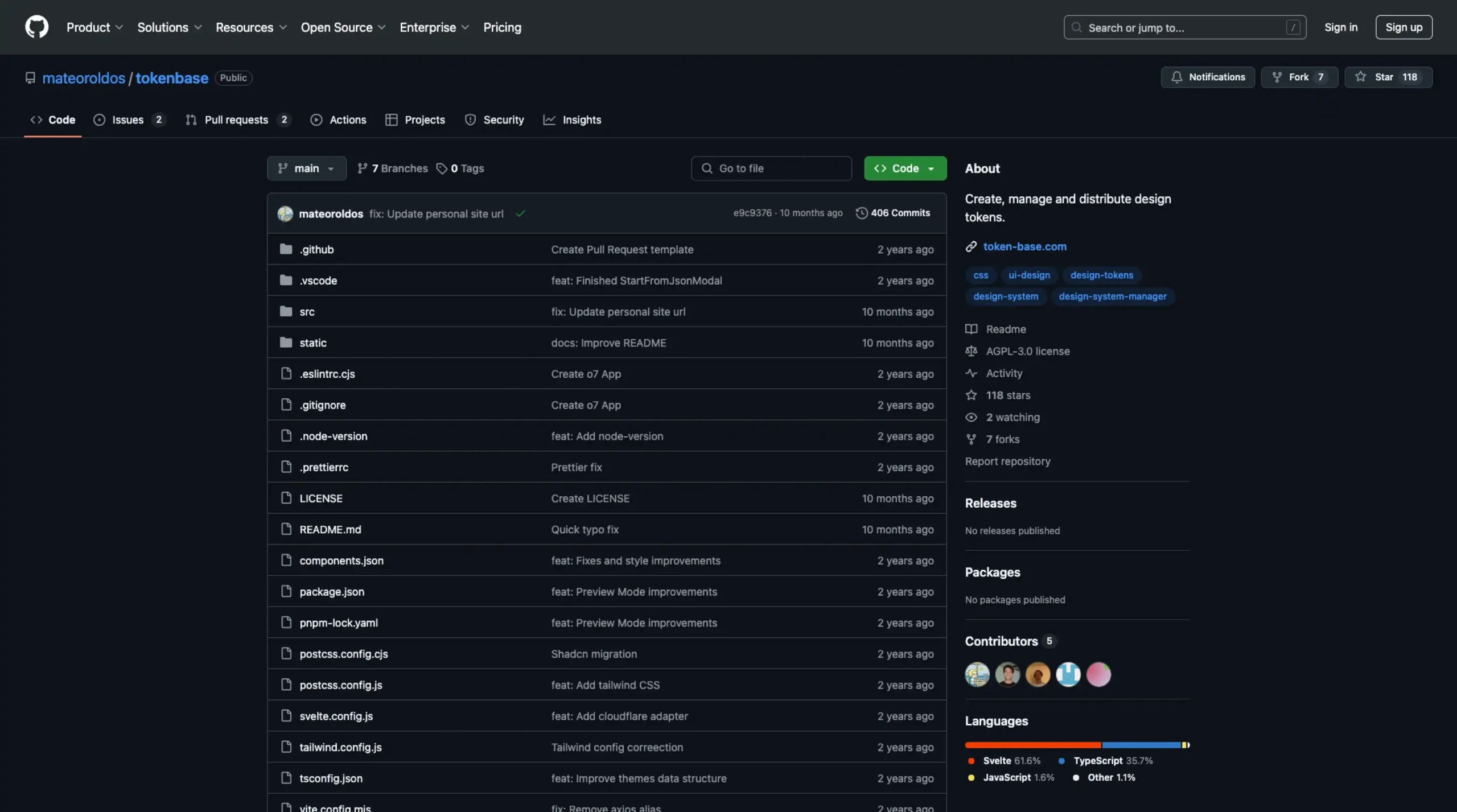 Tokenbase – create, manage, and distribute design tokens