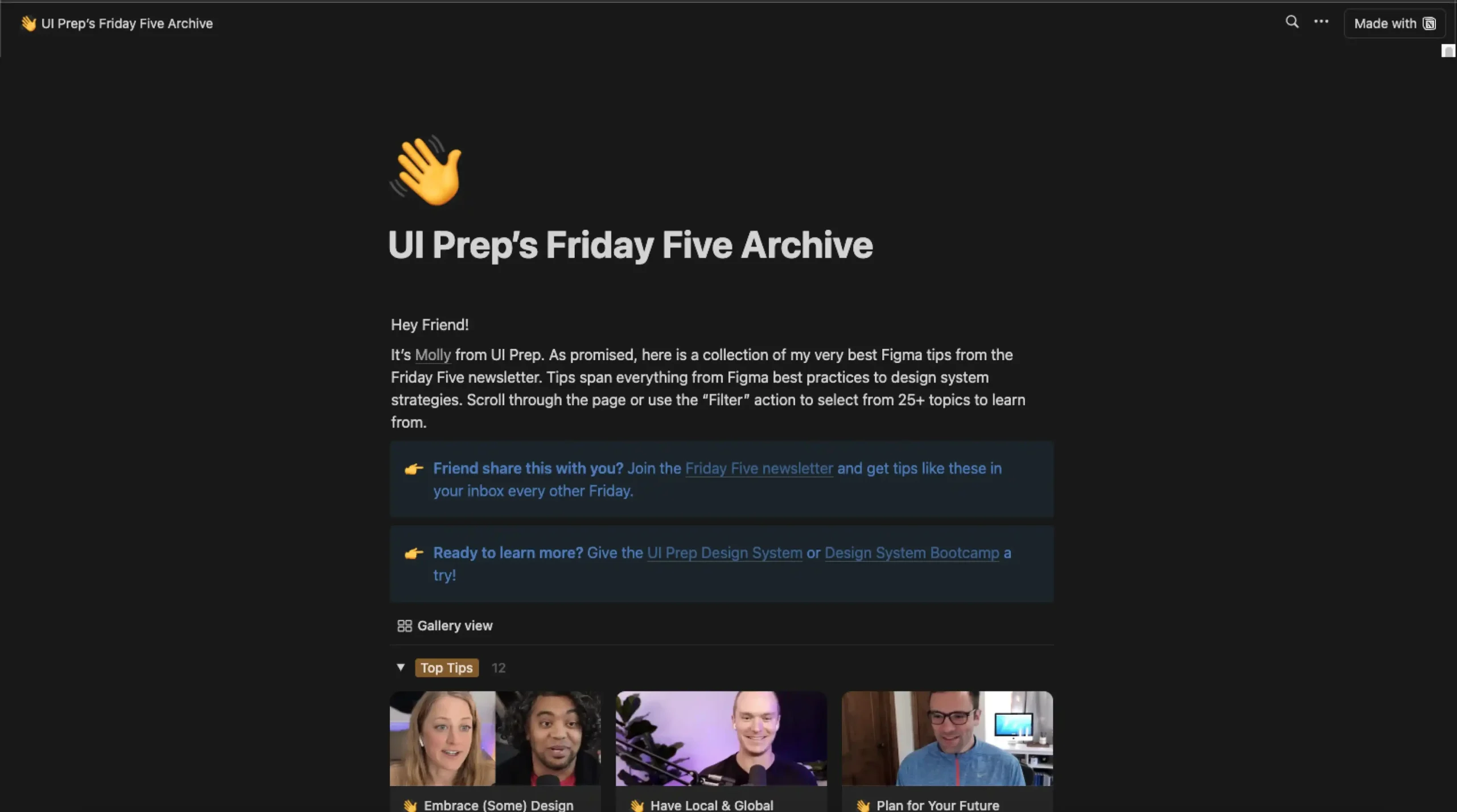 UI Prep’s Friday Five Archive