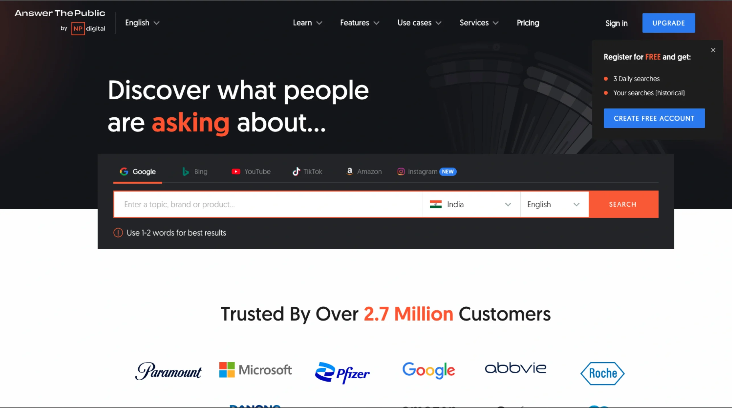 AnswerThePublic – Search listening tool
