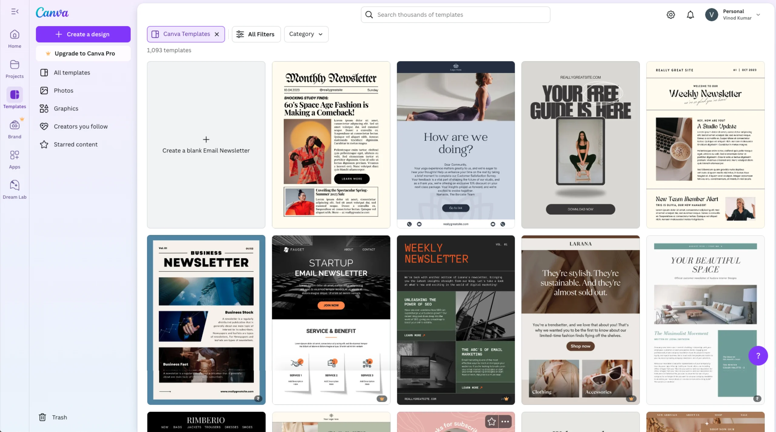 Canva – Email templates