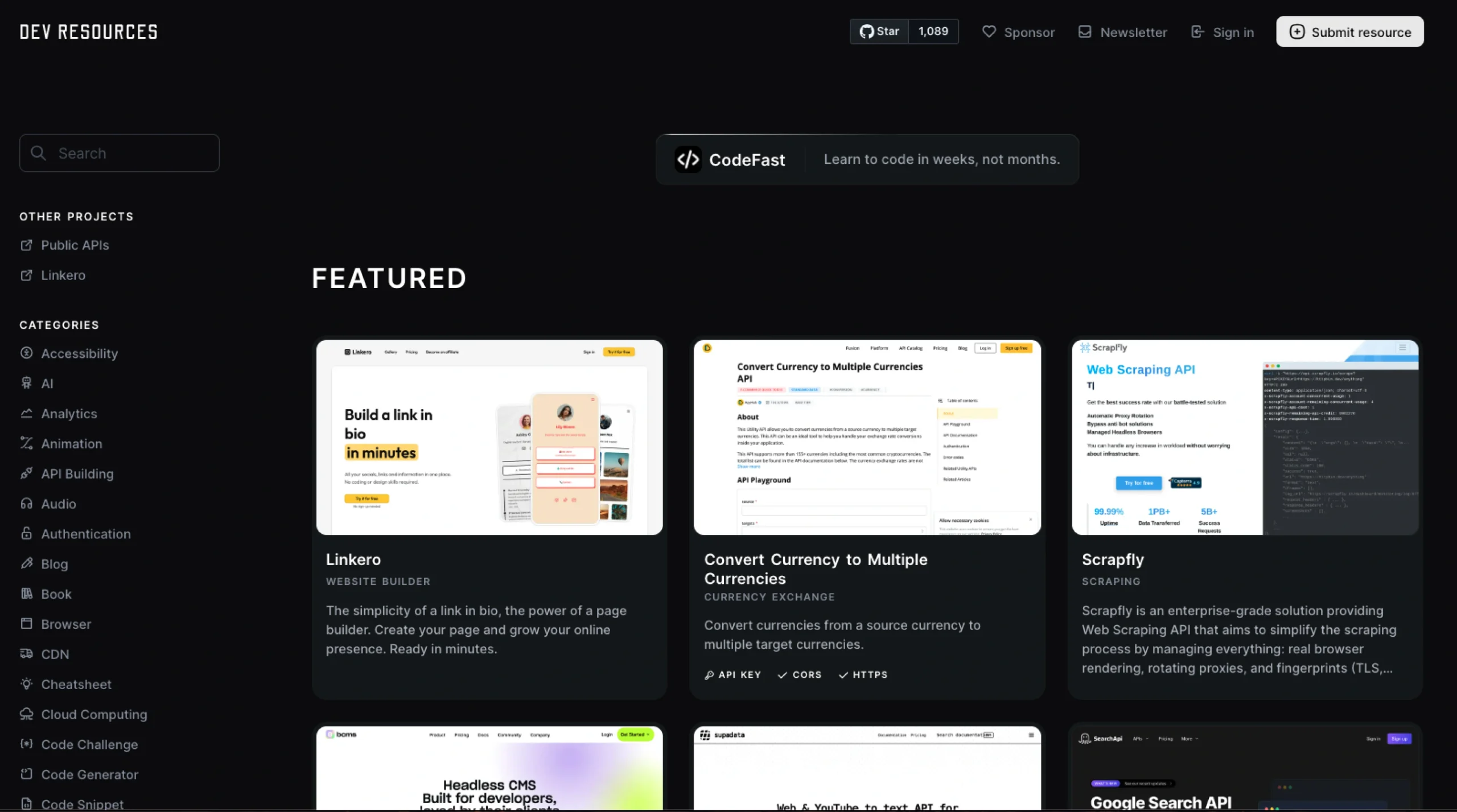Dev Resources – A Collaborative List Of 800+ Resources For Developers