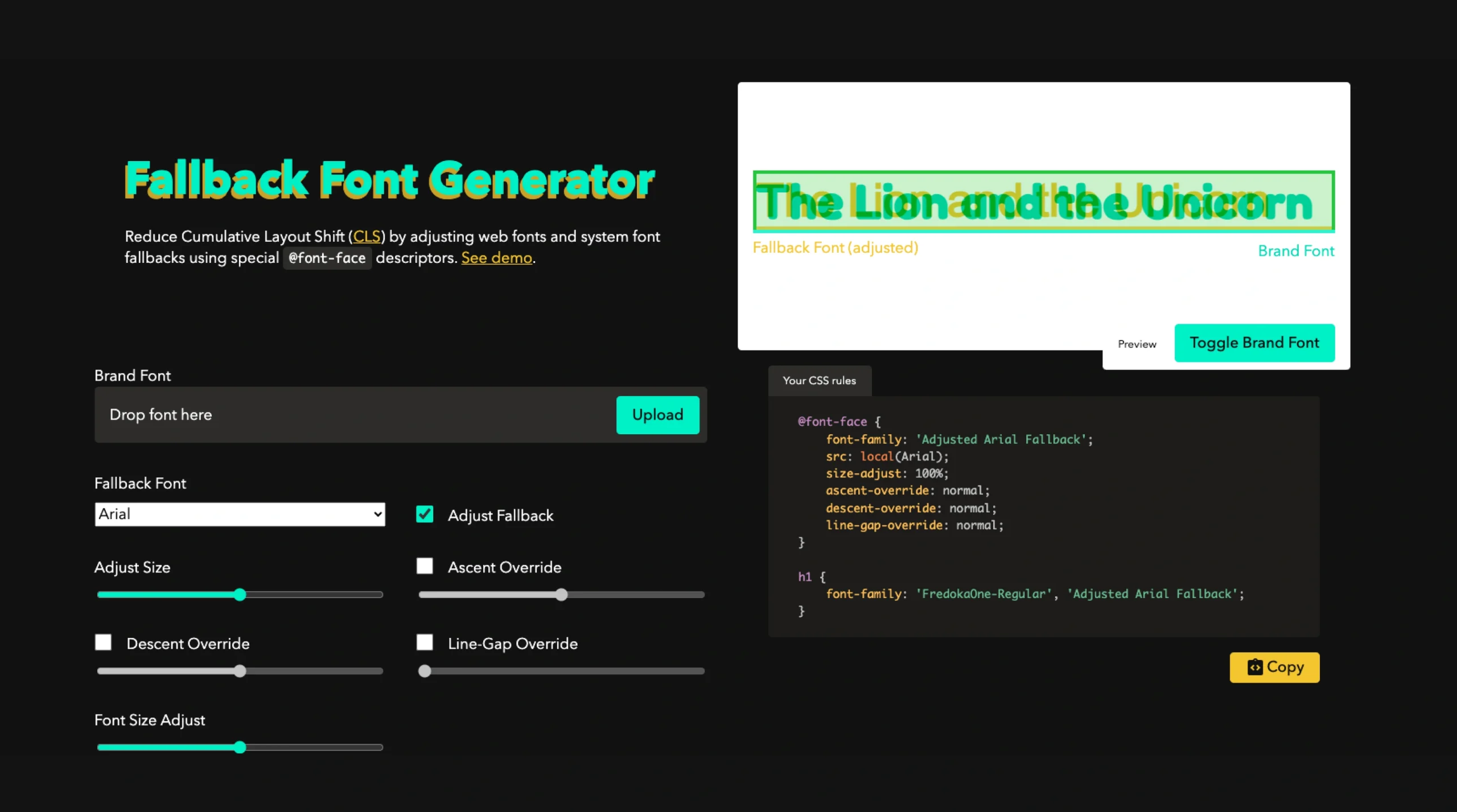 Fallback Font Generator