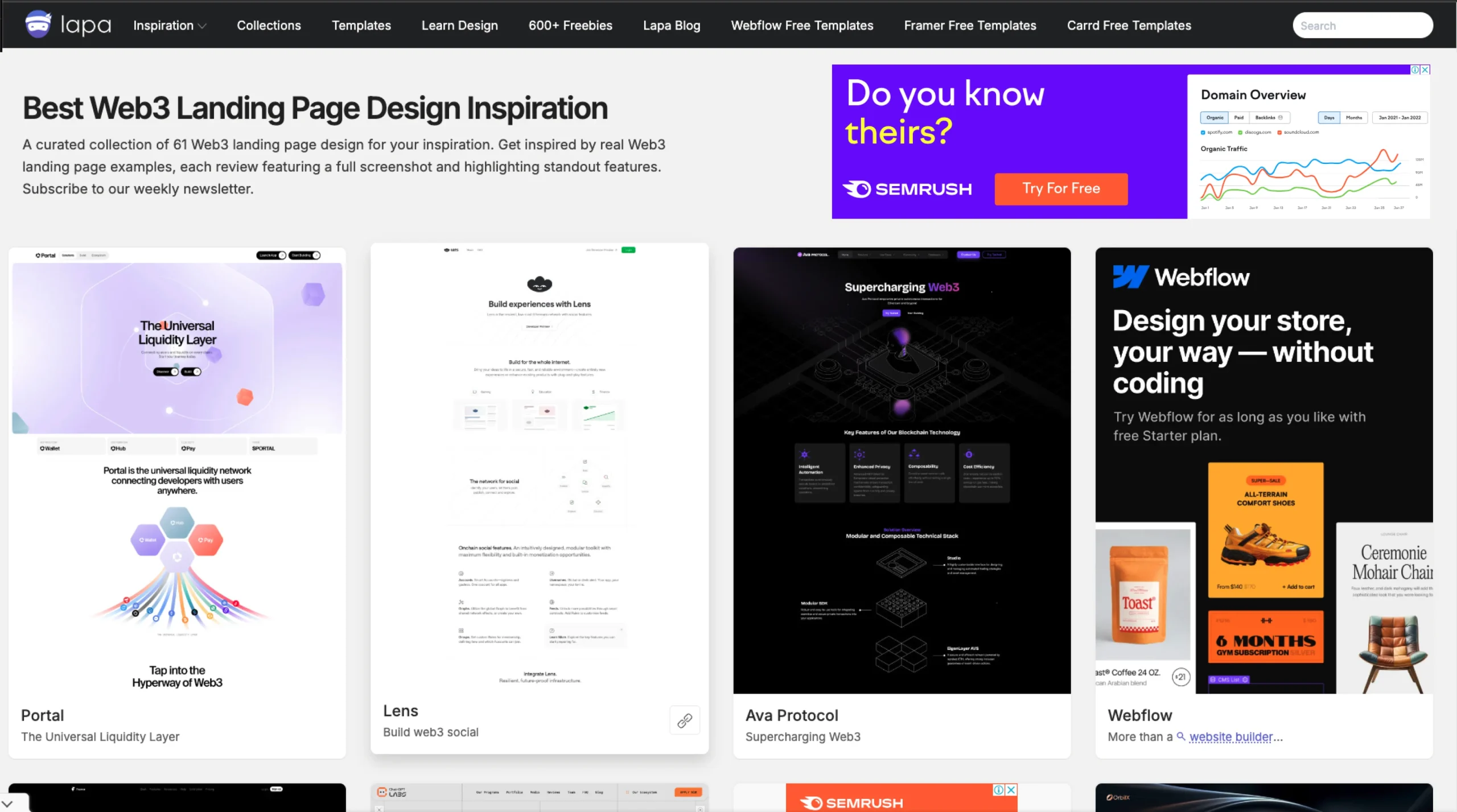 Lapa Ninja – Best Web3 Landing Page Design Inspiration