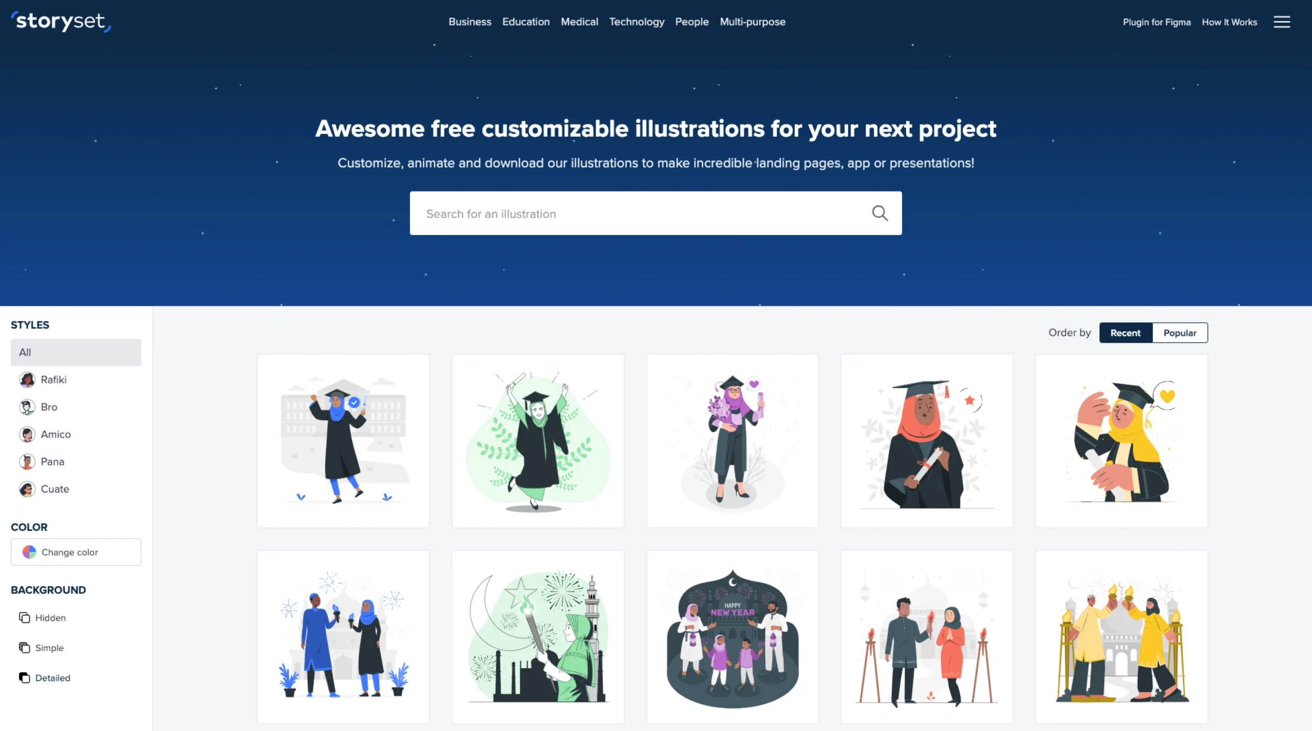 Story Set – free customizable illustrations