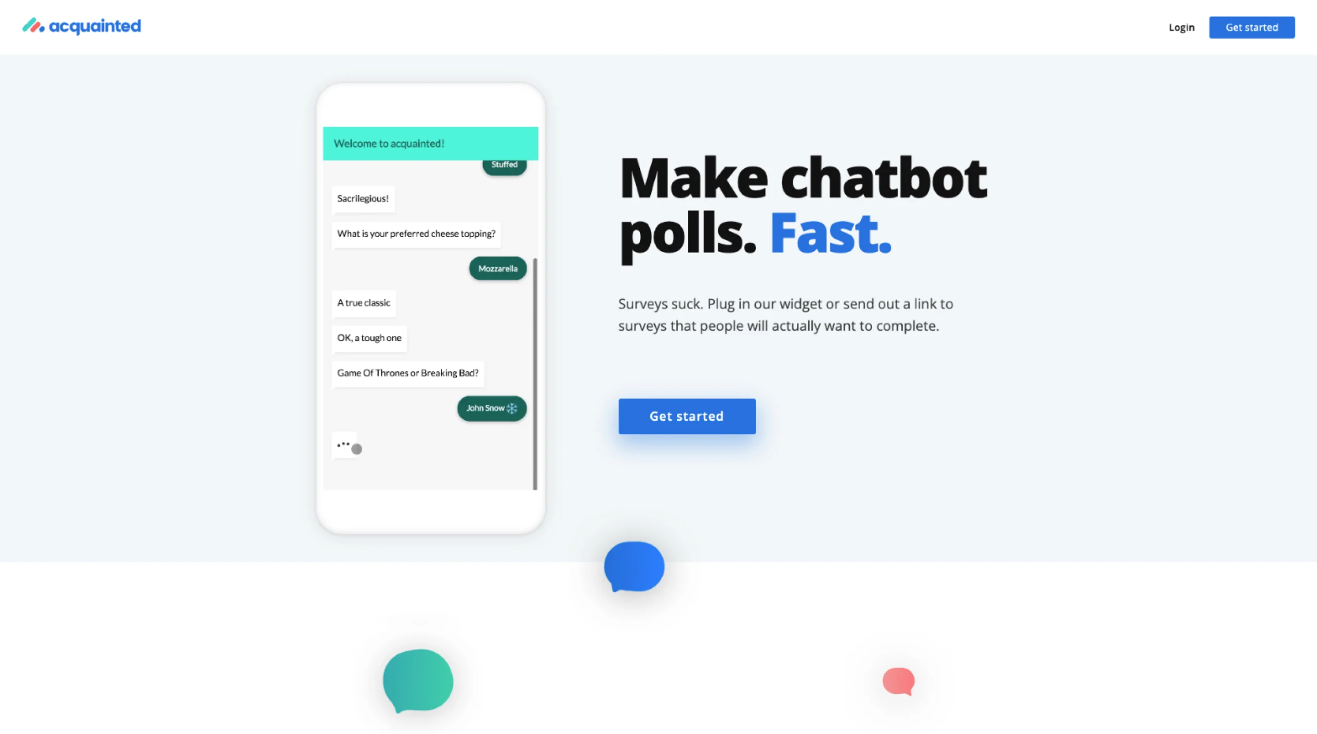Acquainted – Chatbot Polls