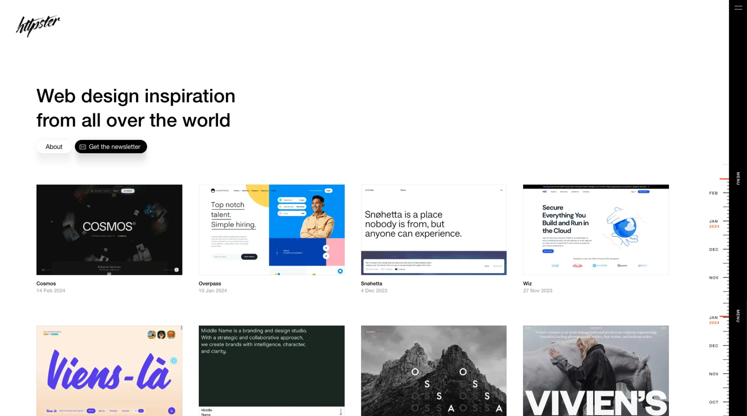 Httpster – Website design inspiration