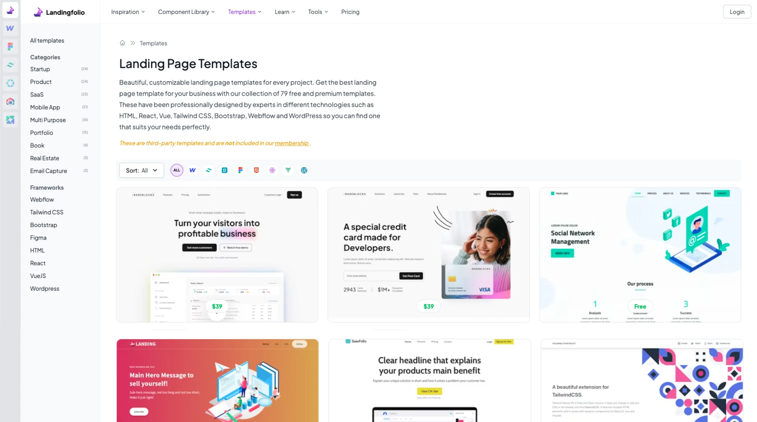 Landing folio
