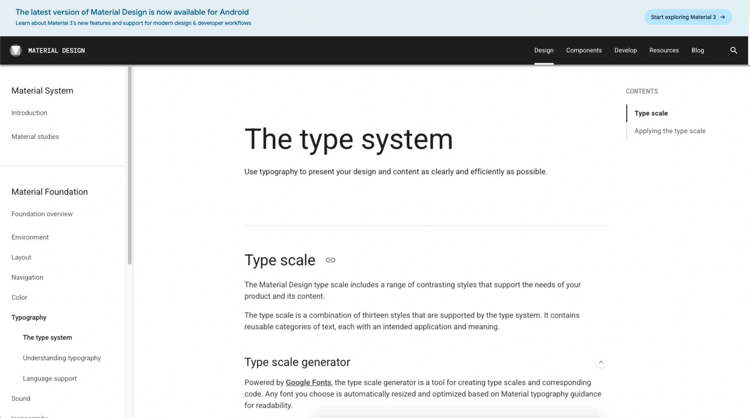 Material Design Type System