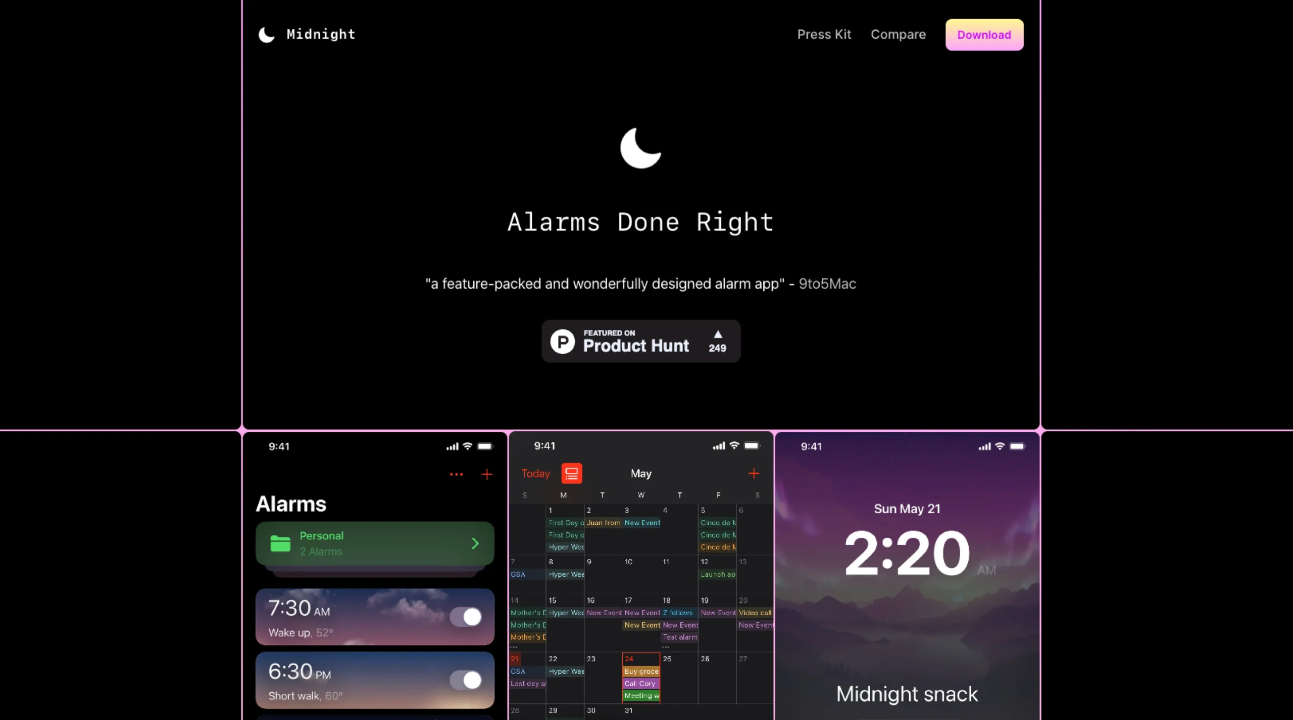 Midnight – Alarm App