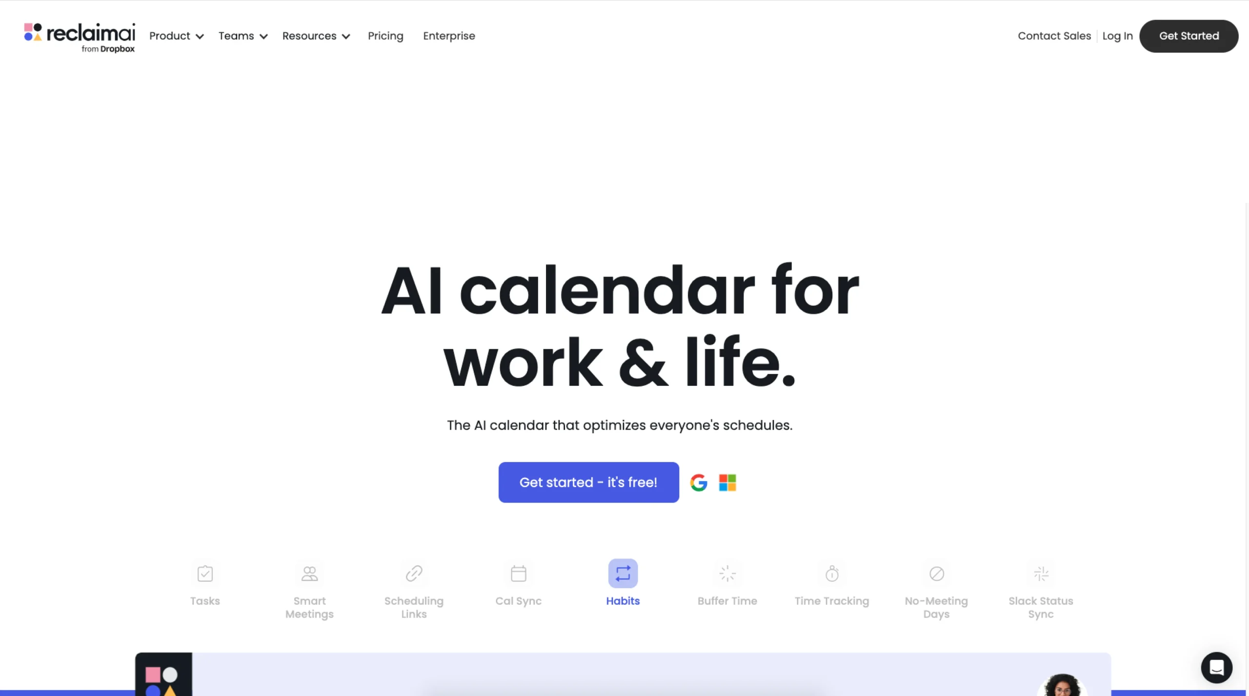Reclaim – AI calendar app