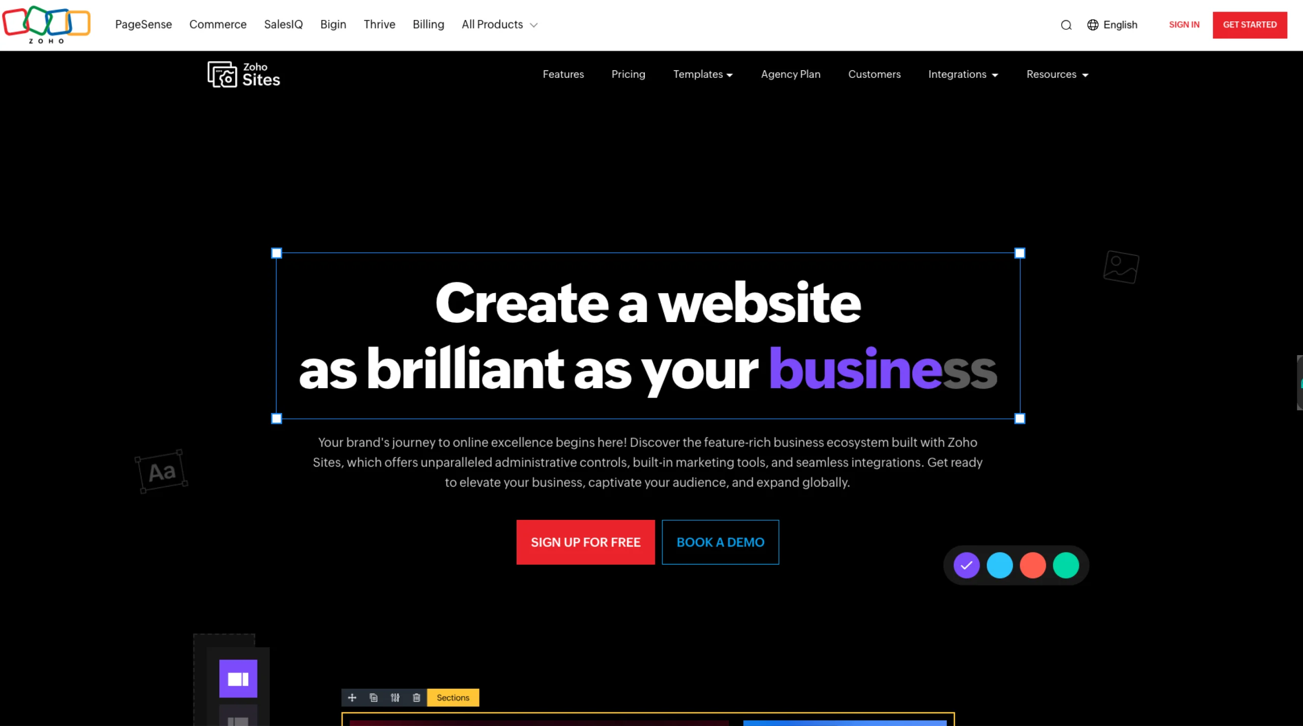 Zoho Sites