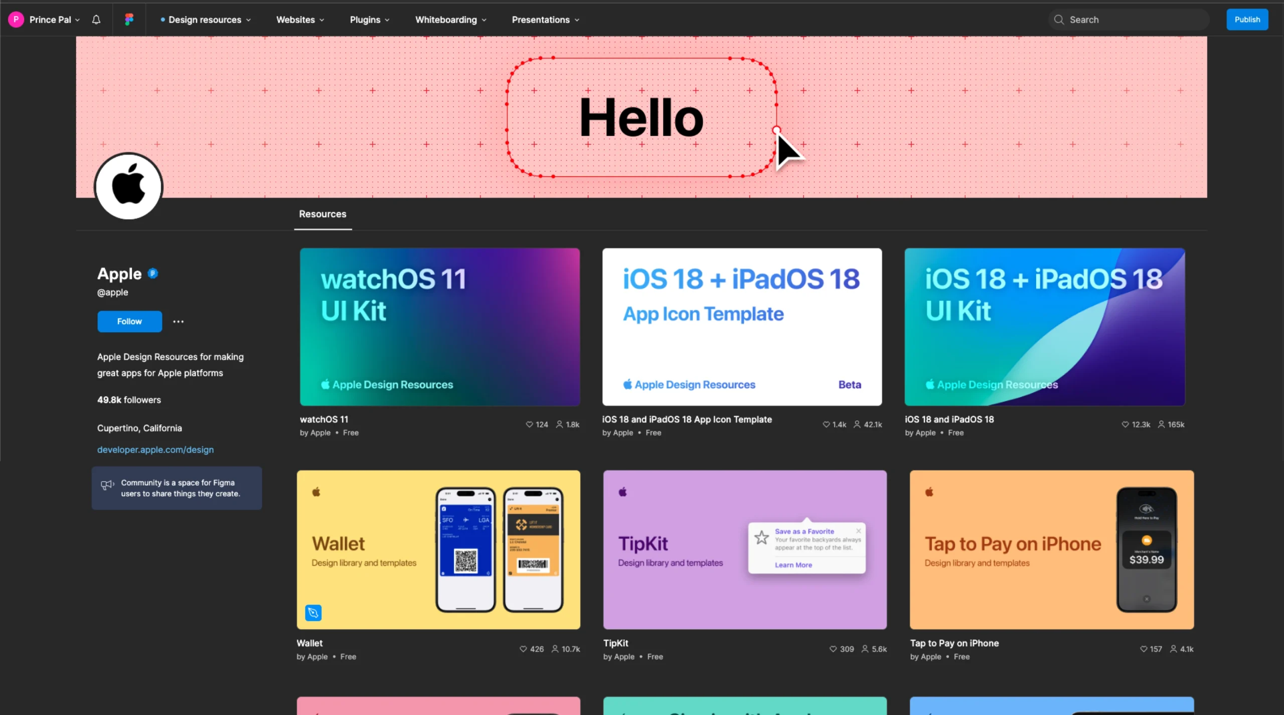 Apple’s Official Figma Profile