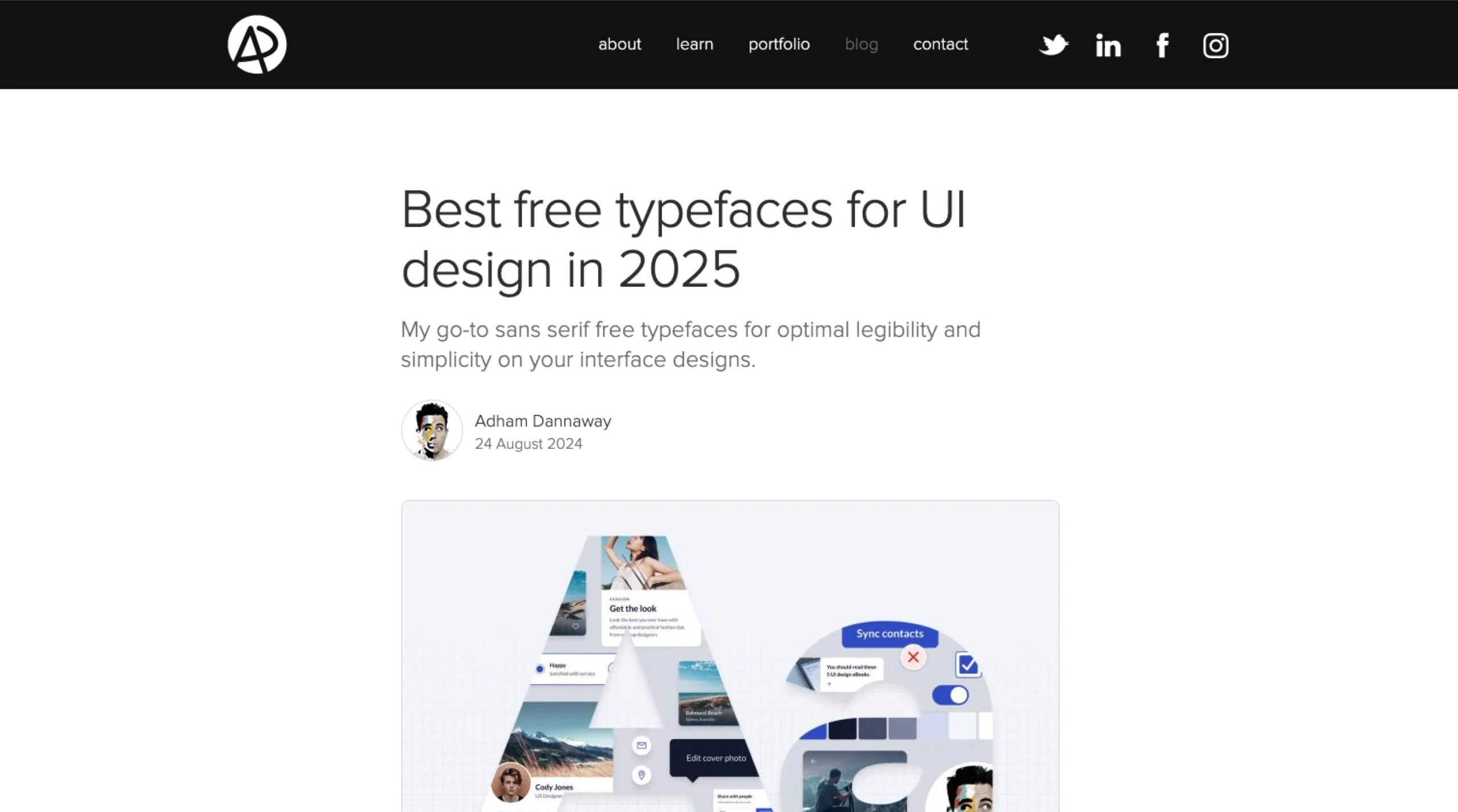 Best free typefaces for UI design in 2025
