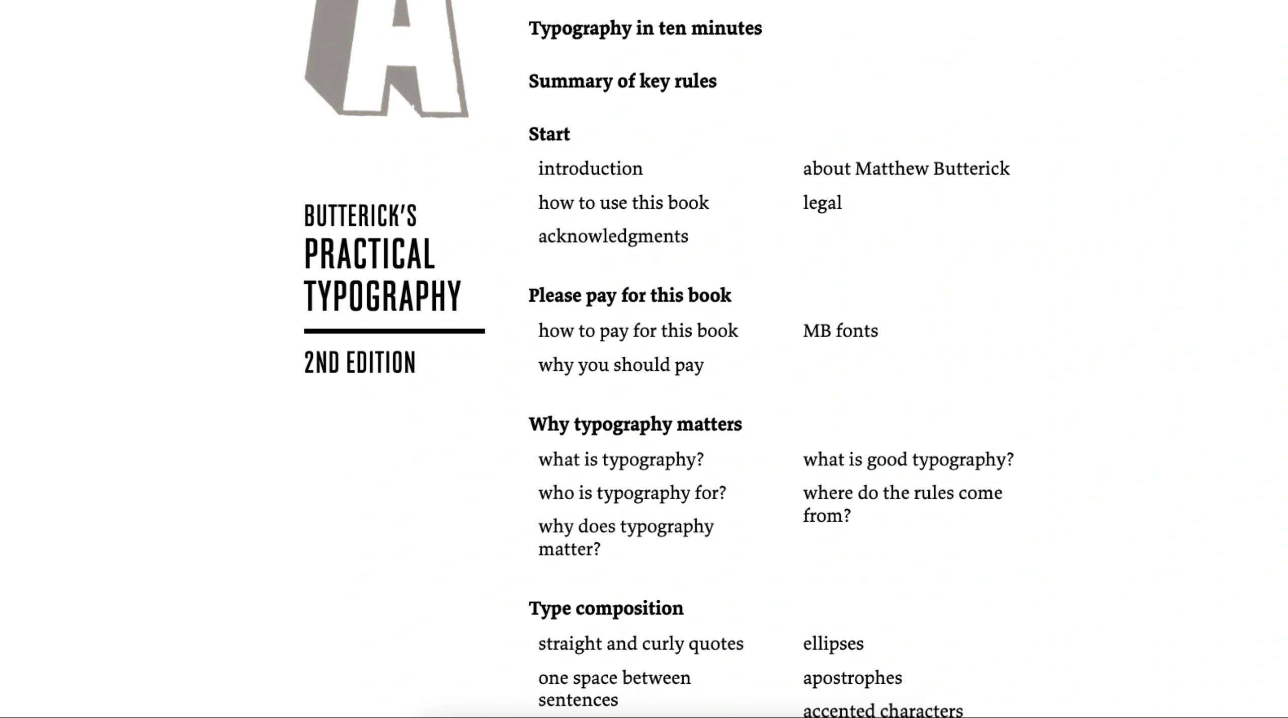 Butterick’s Practical Typography 