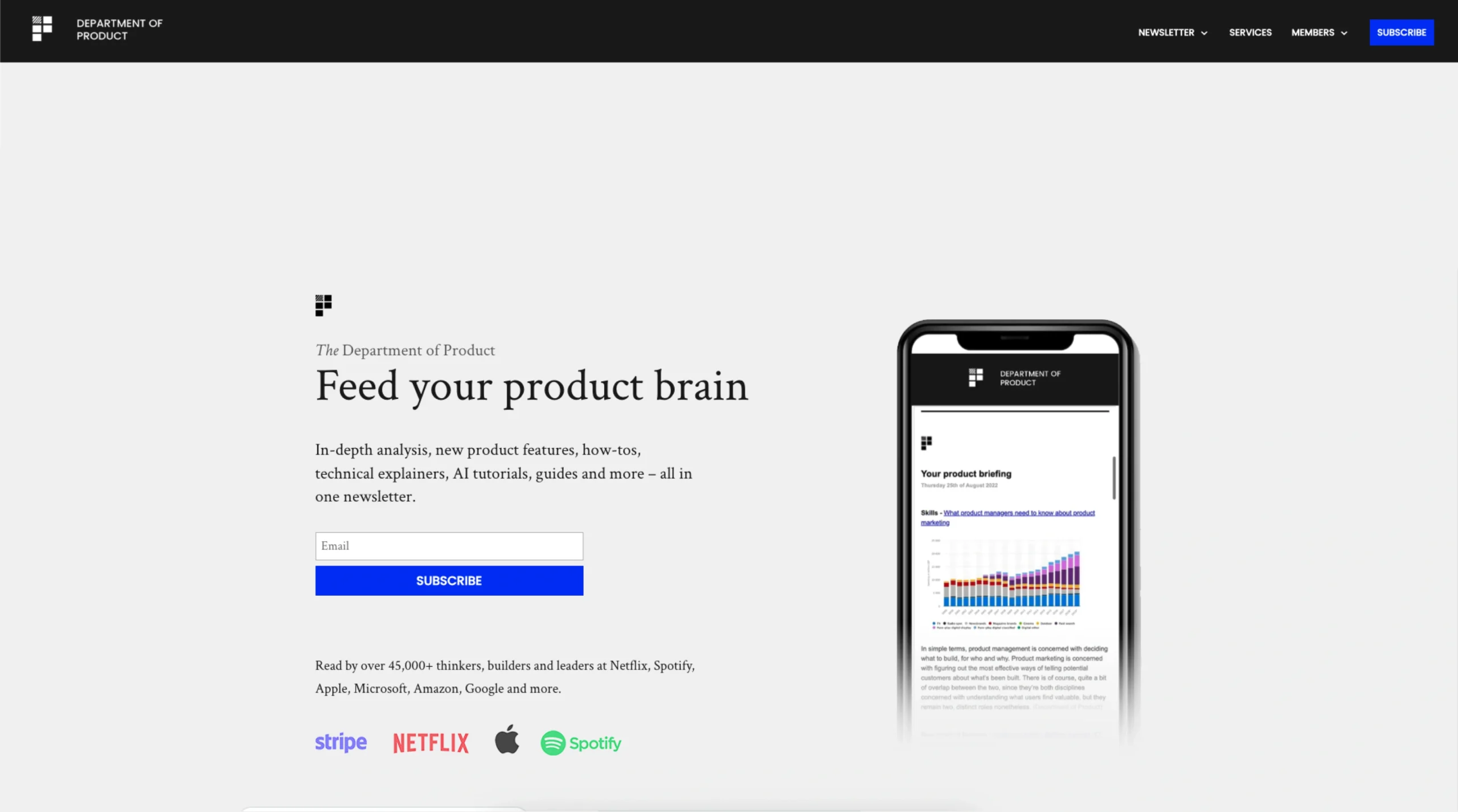 Department of Product Newsletter