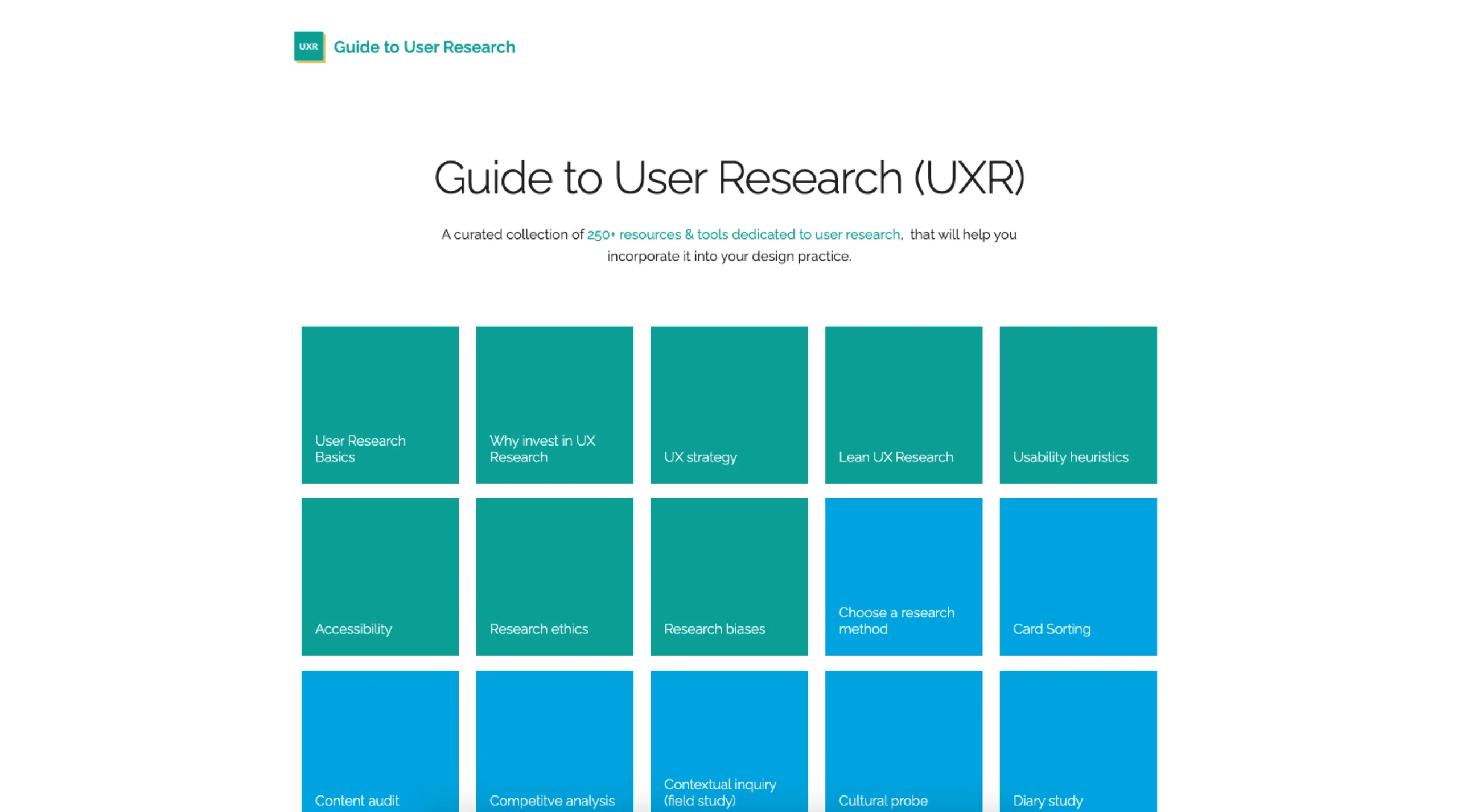 Guide to UXR
