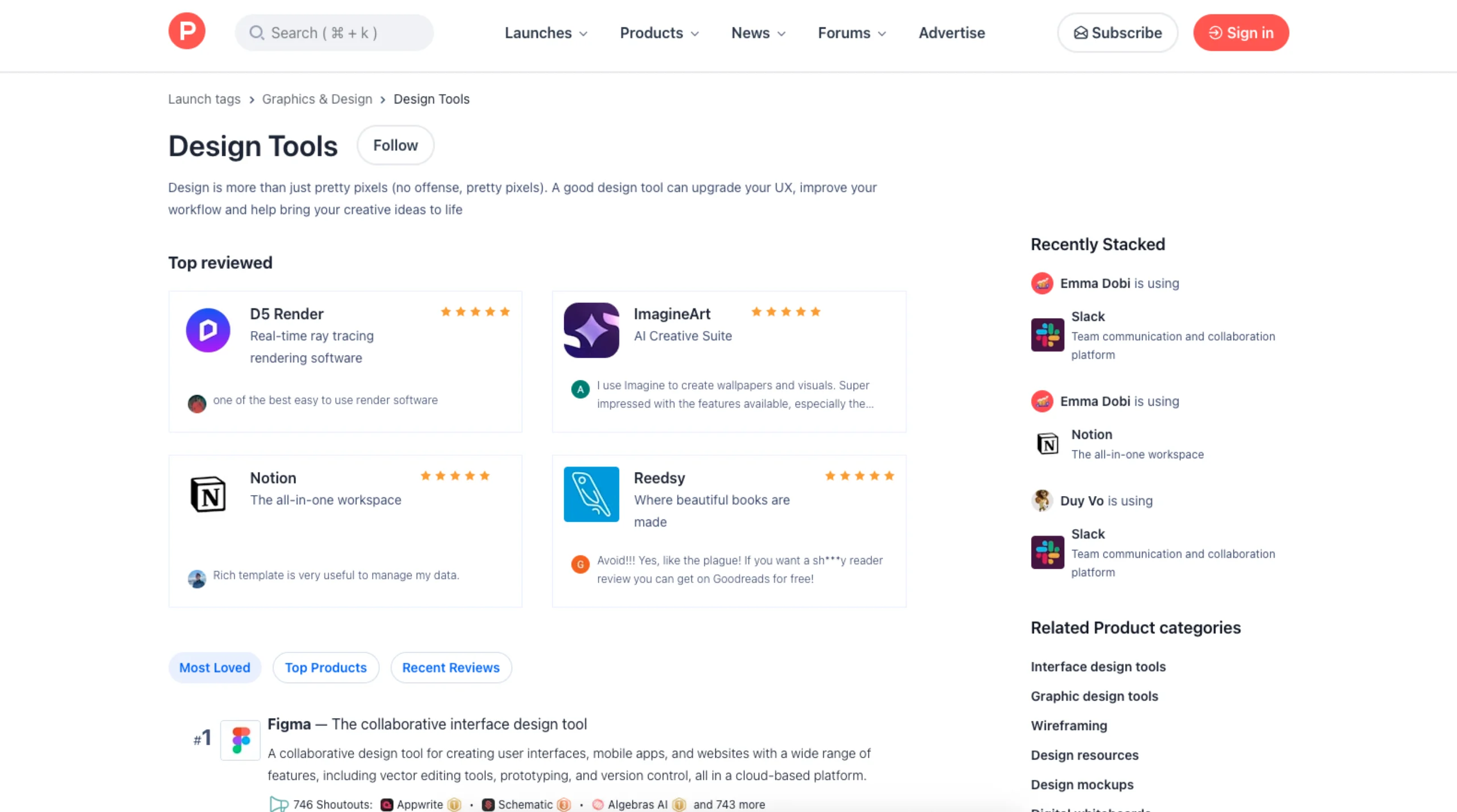 Product Hunt – Design Tools