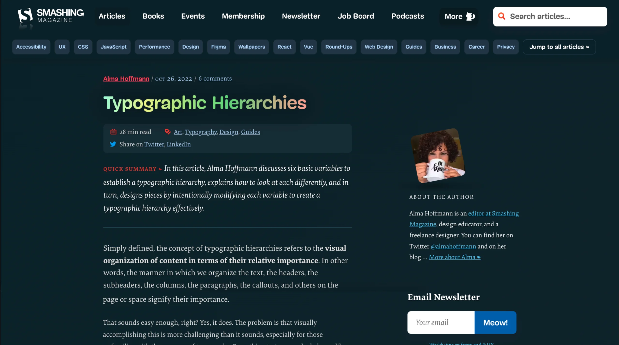 Typographic Hierarchies – Smashing Magazine