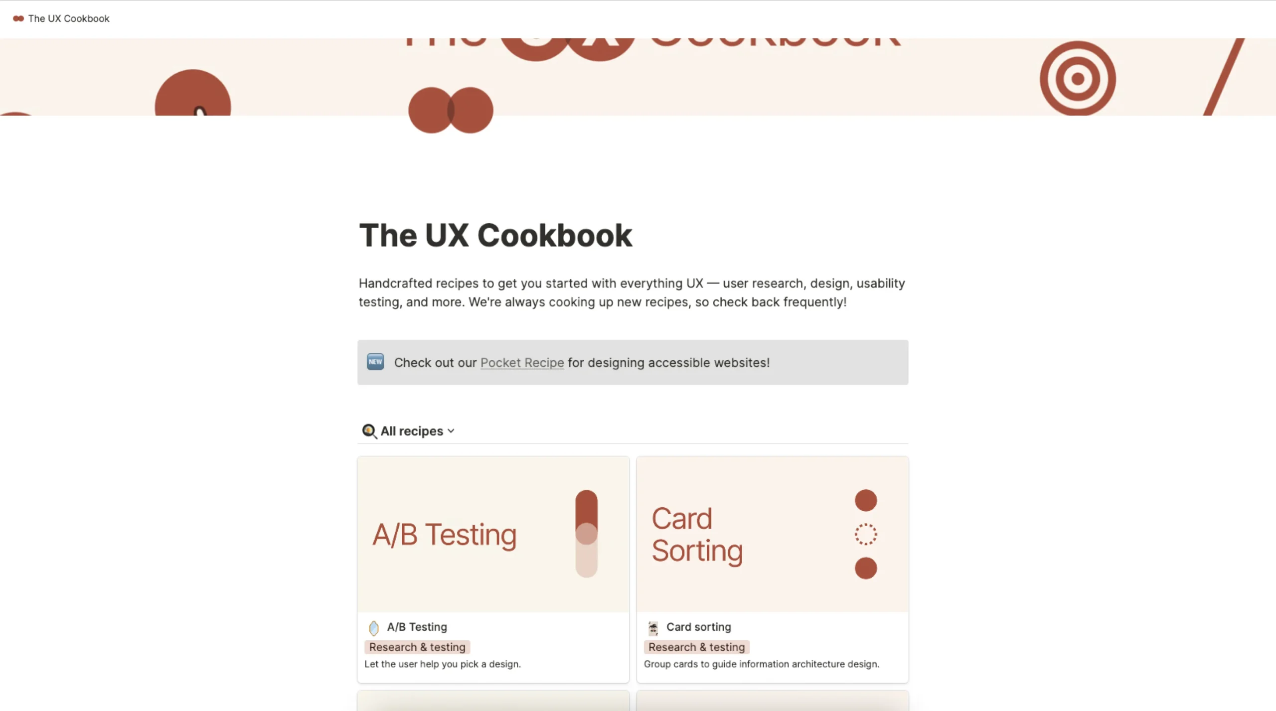 The UX Cookbook