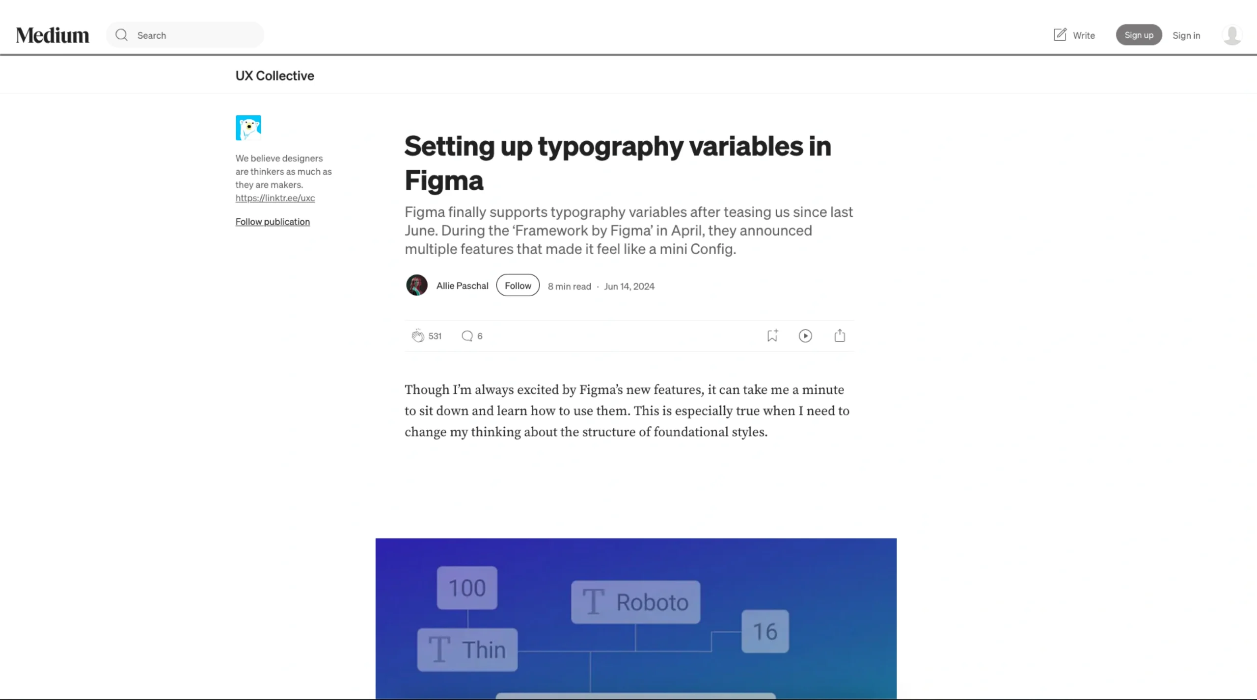Setting up typography variables in Figma
