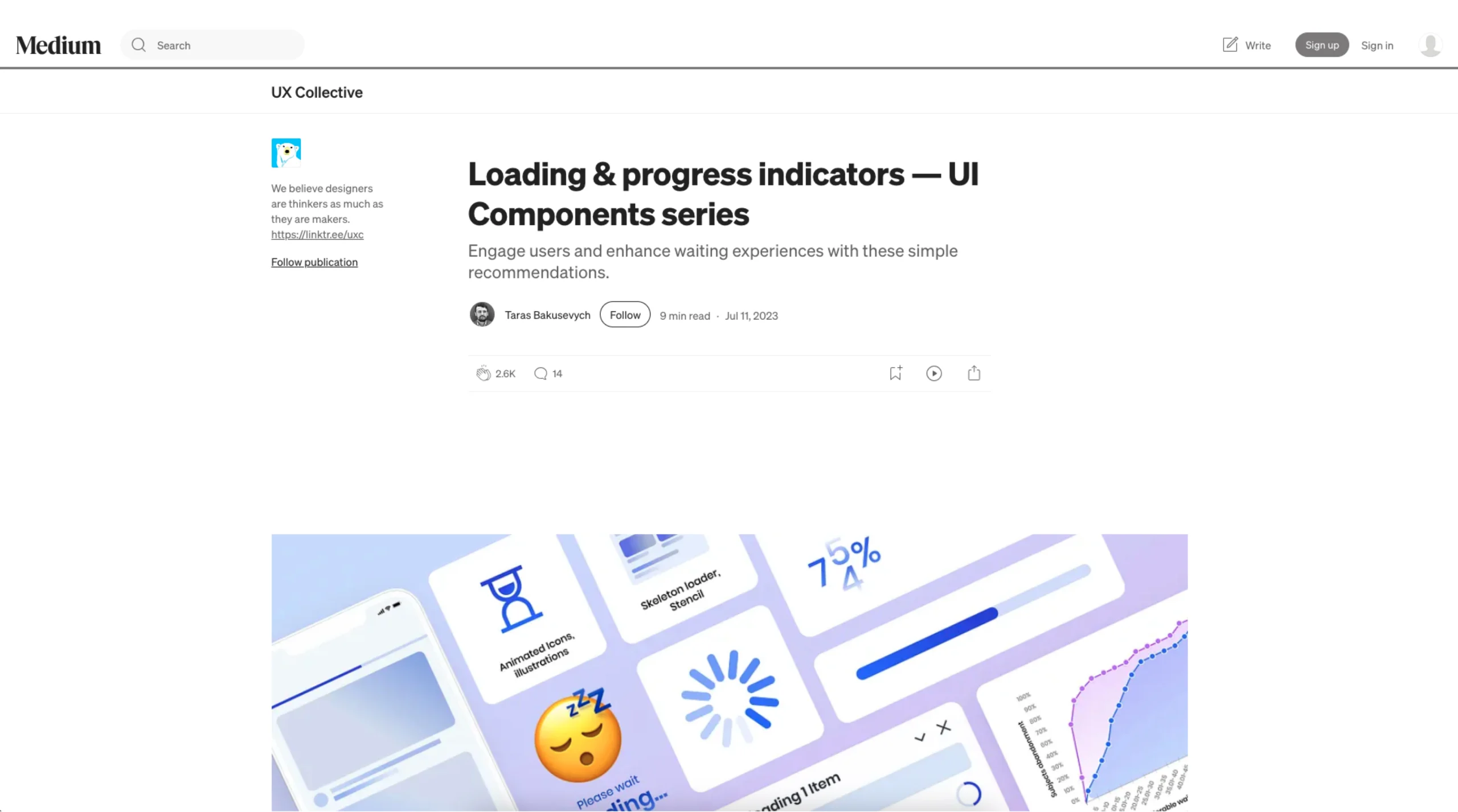 Loading & progress indicators – UX Collective
