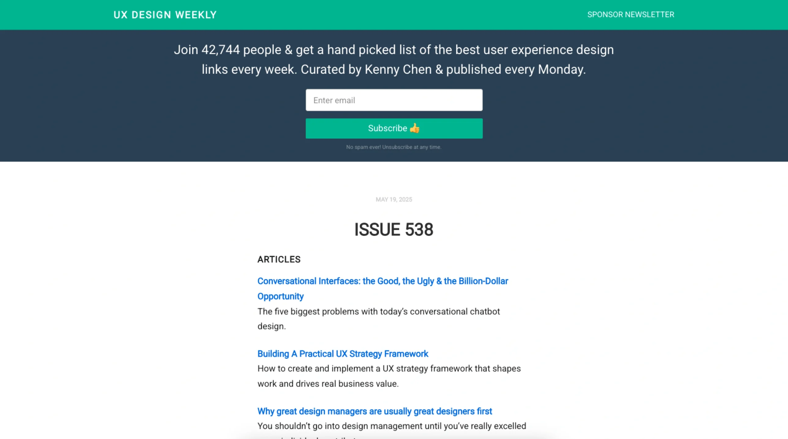 UX Design Weekly