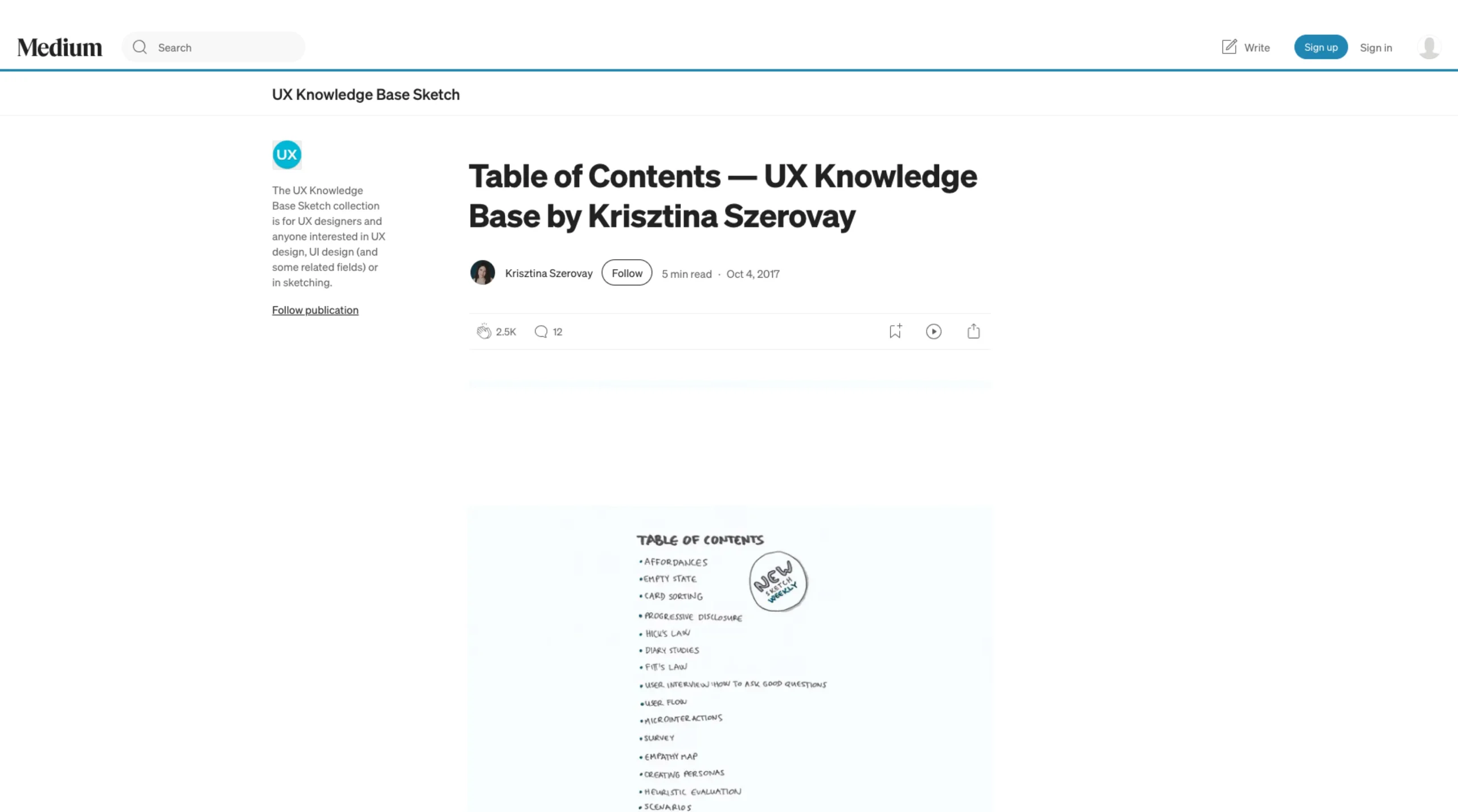 UX Knowledge Base Sketch