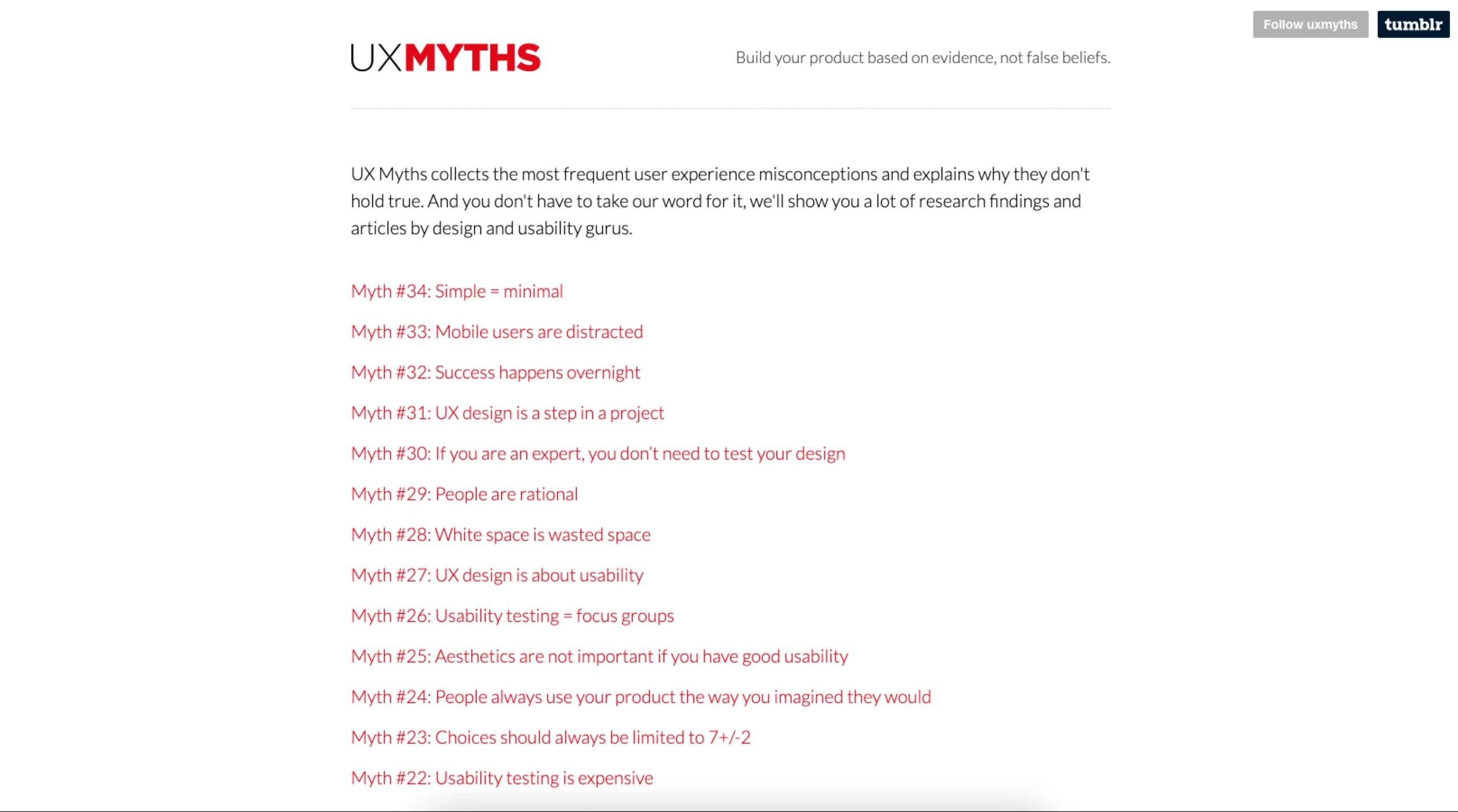 UX Myths