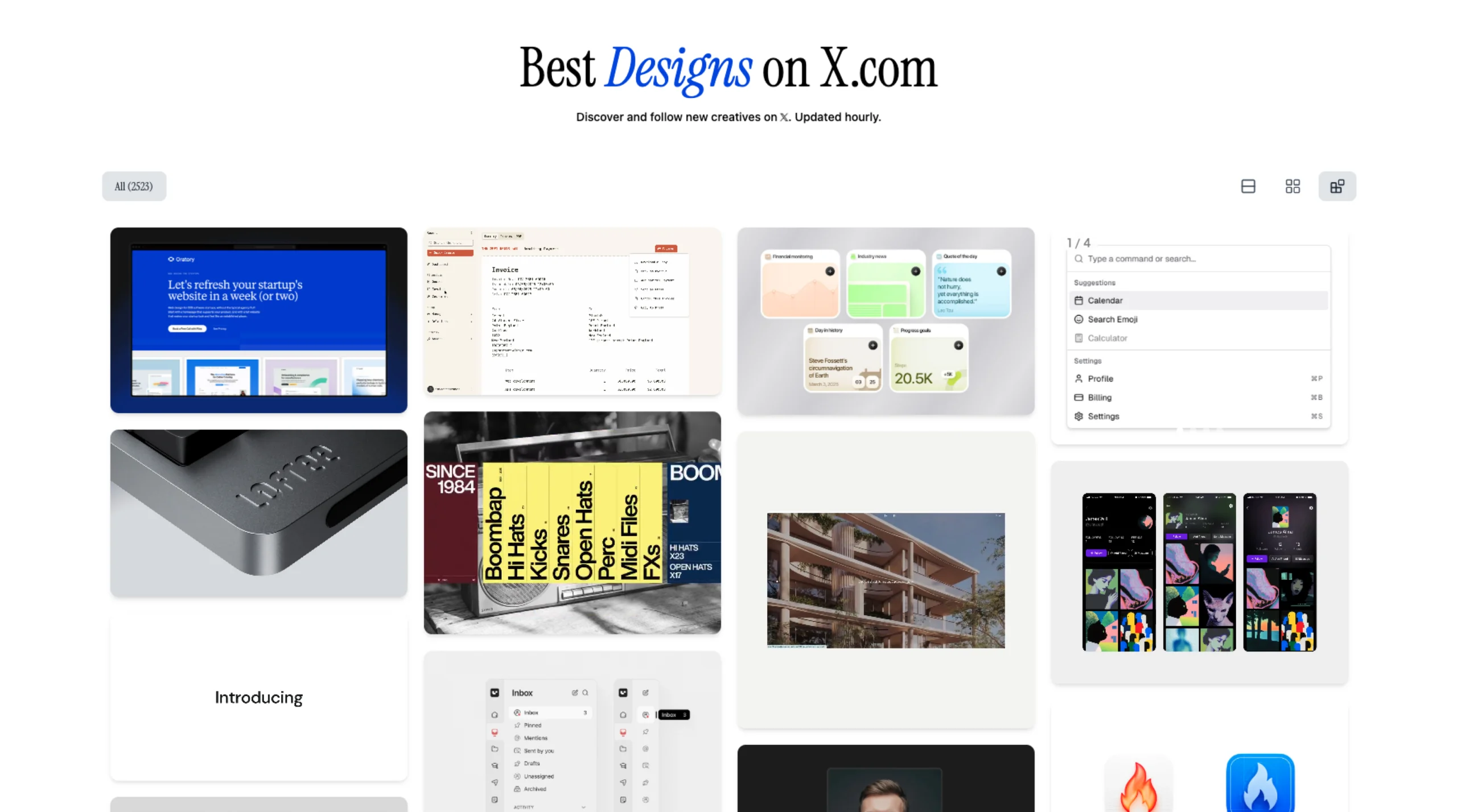 Best Designs on X