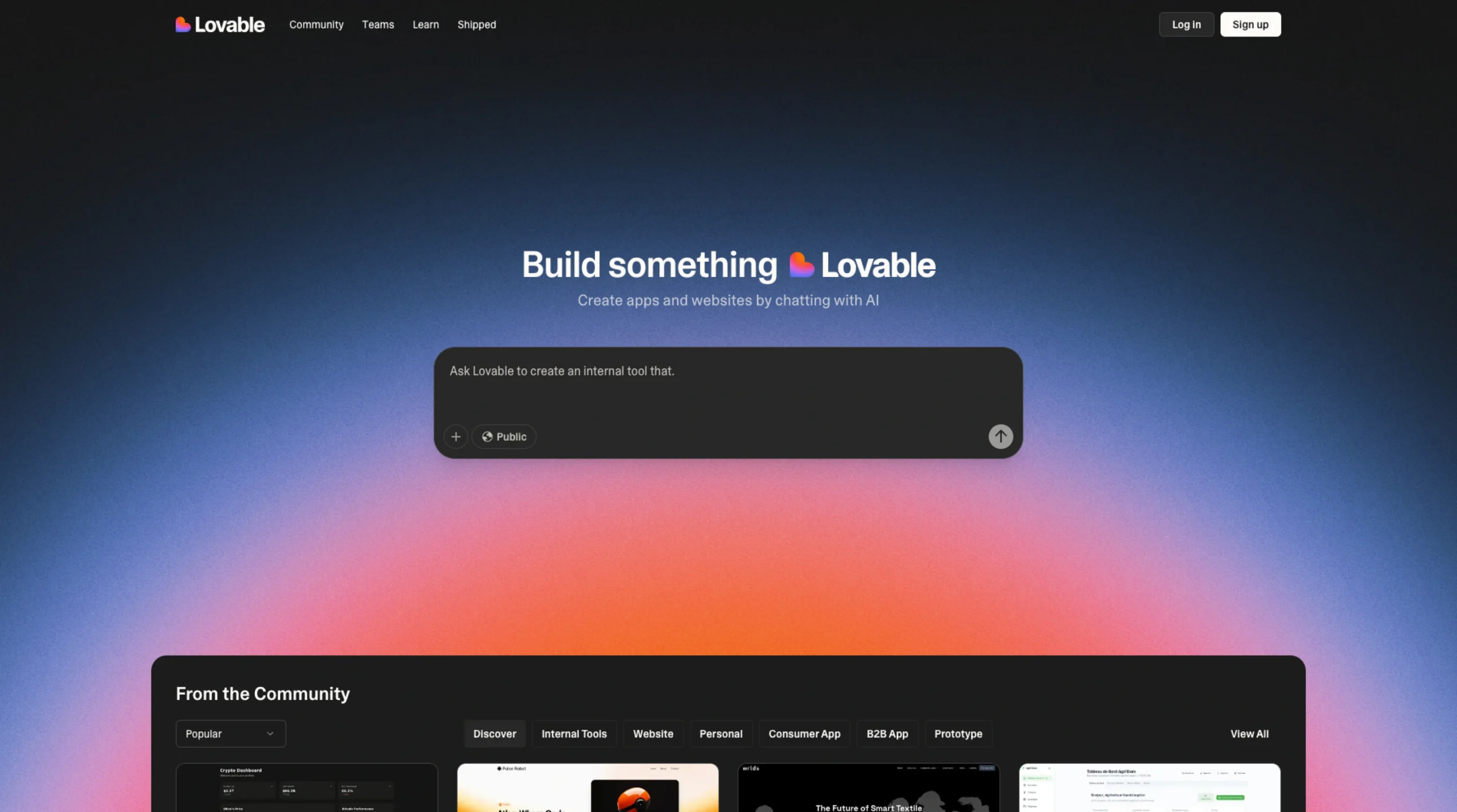Lovable – Build something
