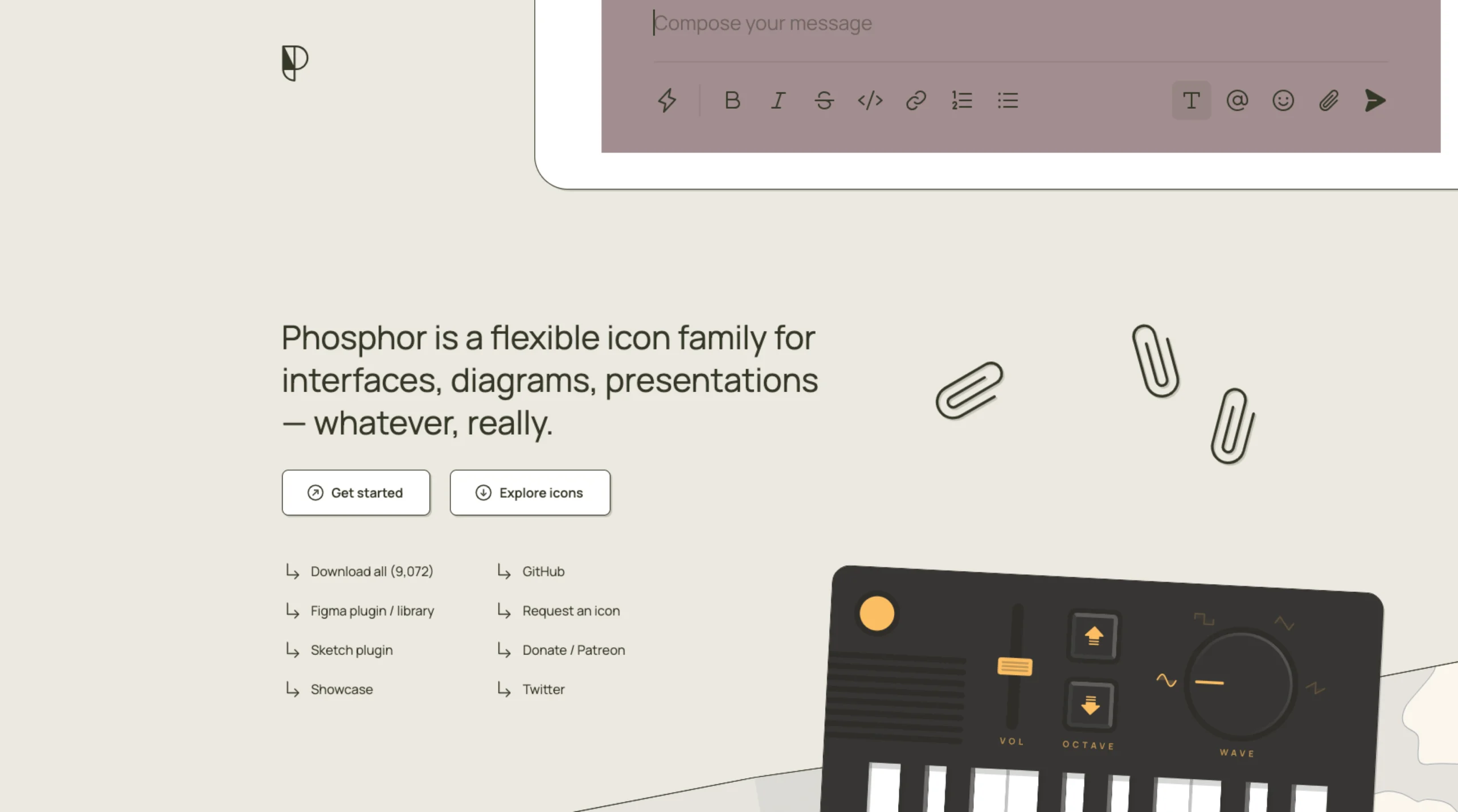 Phosphor icon set