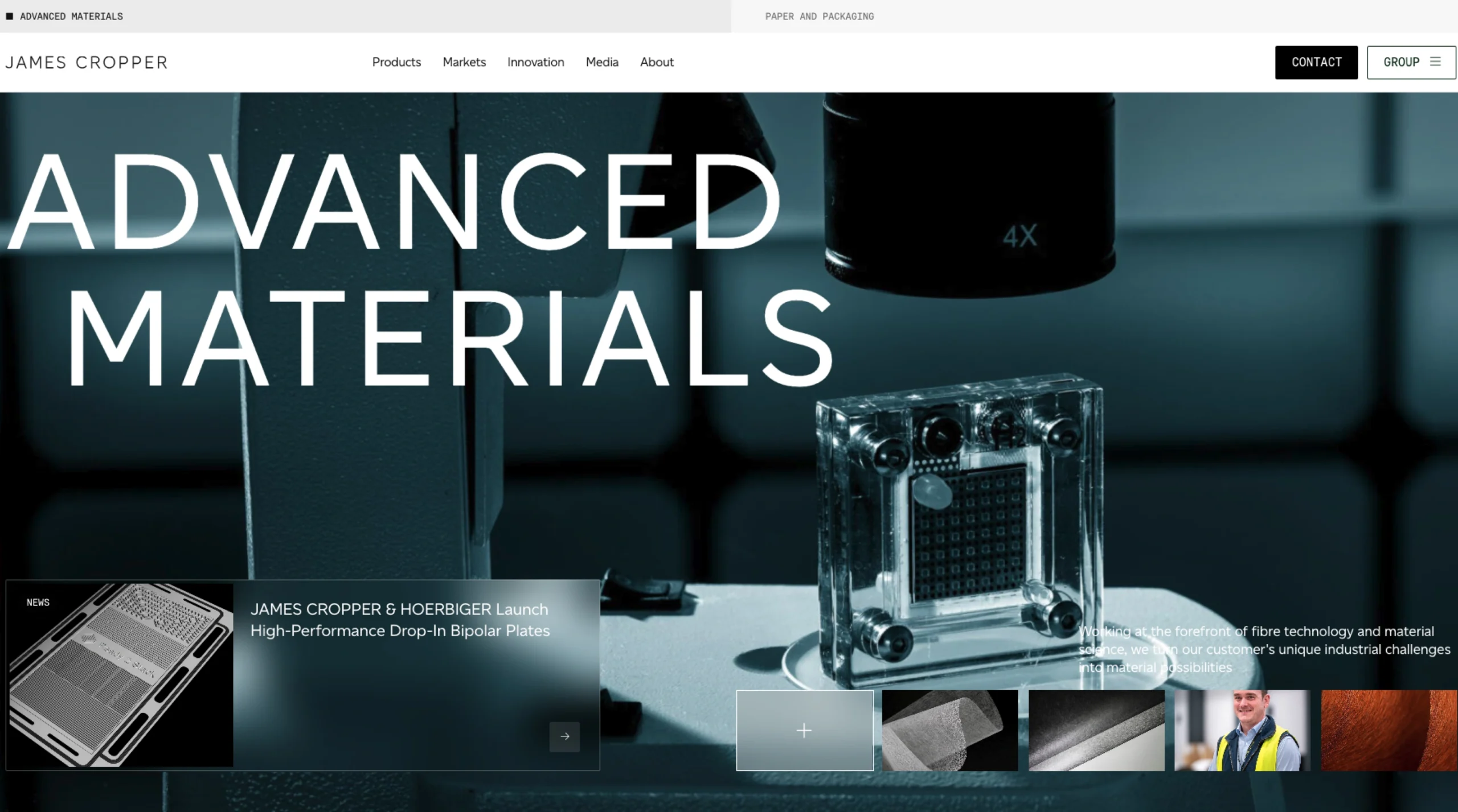 Advanced Materials – James Cropper