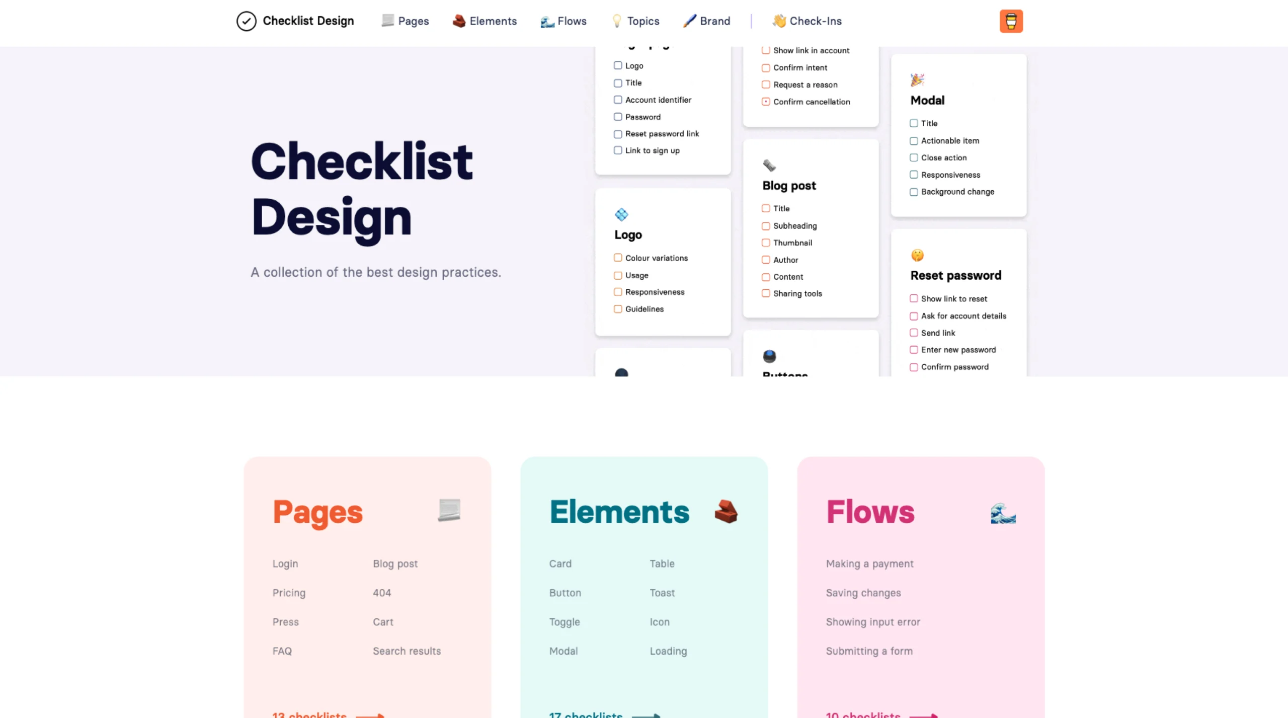 Checklist Design – A collection of the best design practices