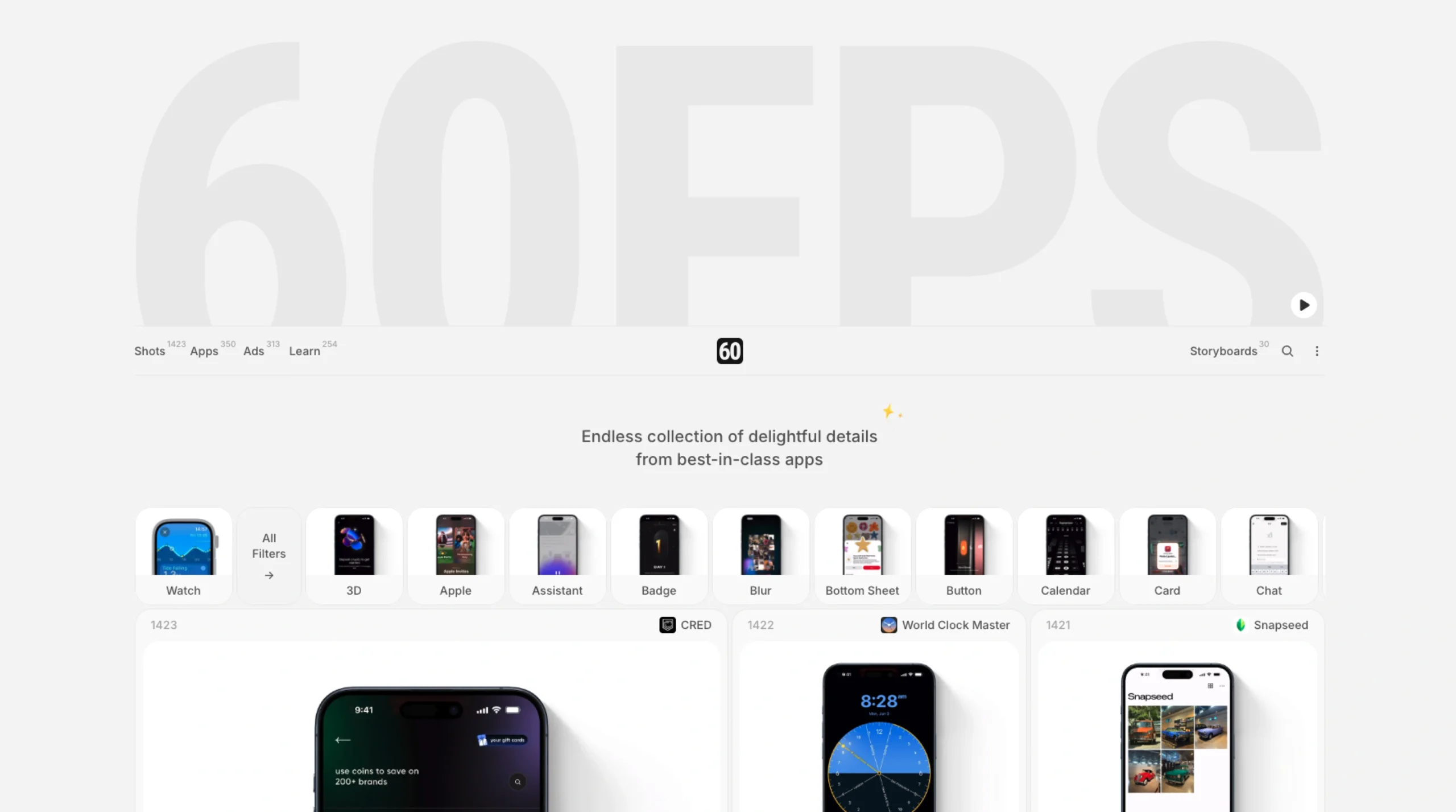 60FPS Design – Animation Inspiration for Mobile & Web Apps