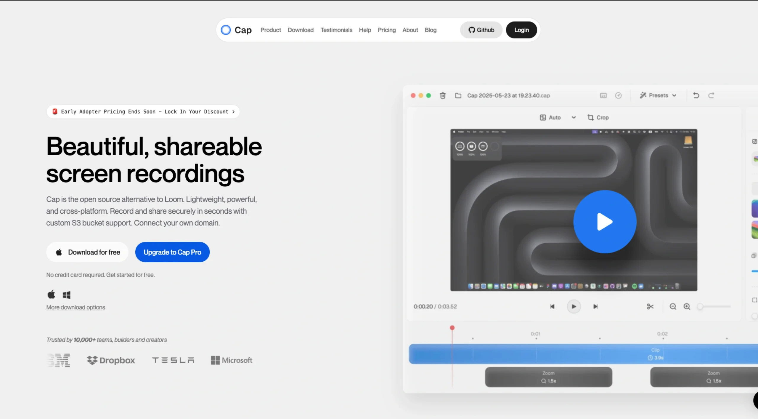 Cap – Shareable Screen Recordings App